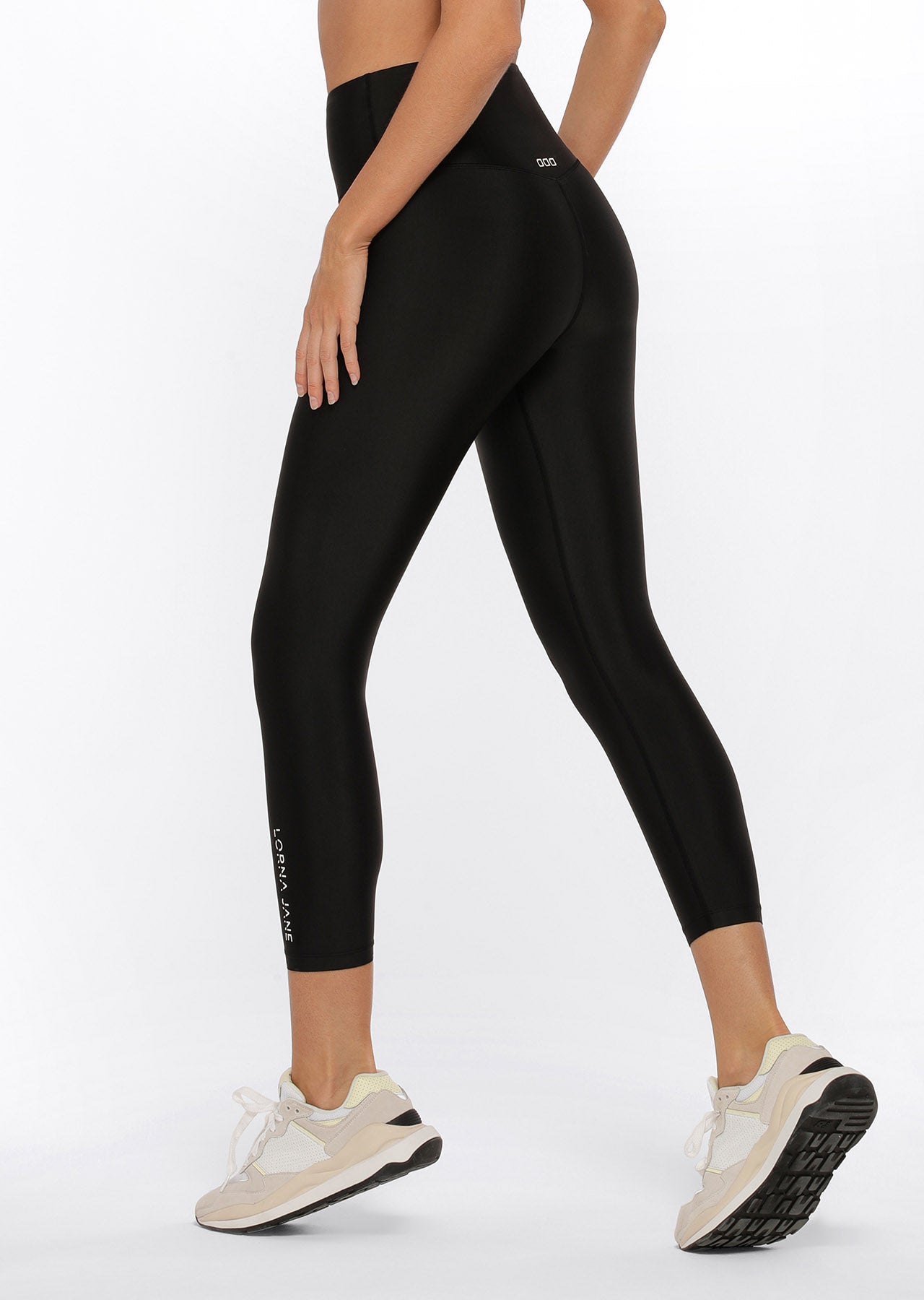Lorna Jane Cool Touch Lotus Ankle Biter Leggings - Black