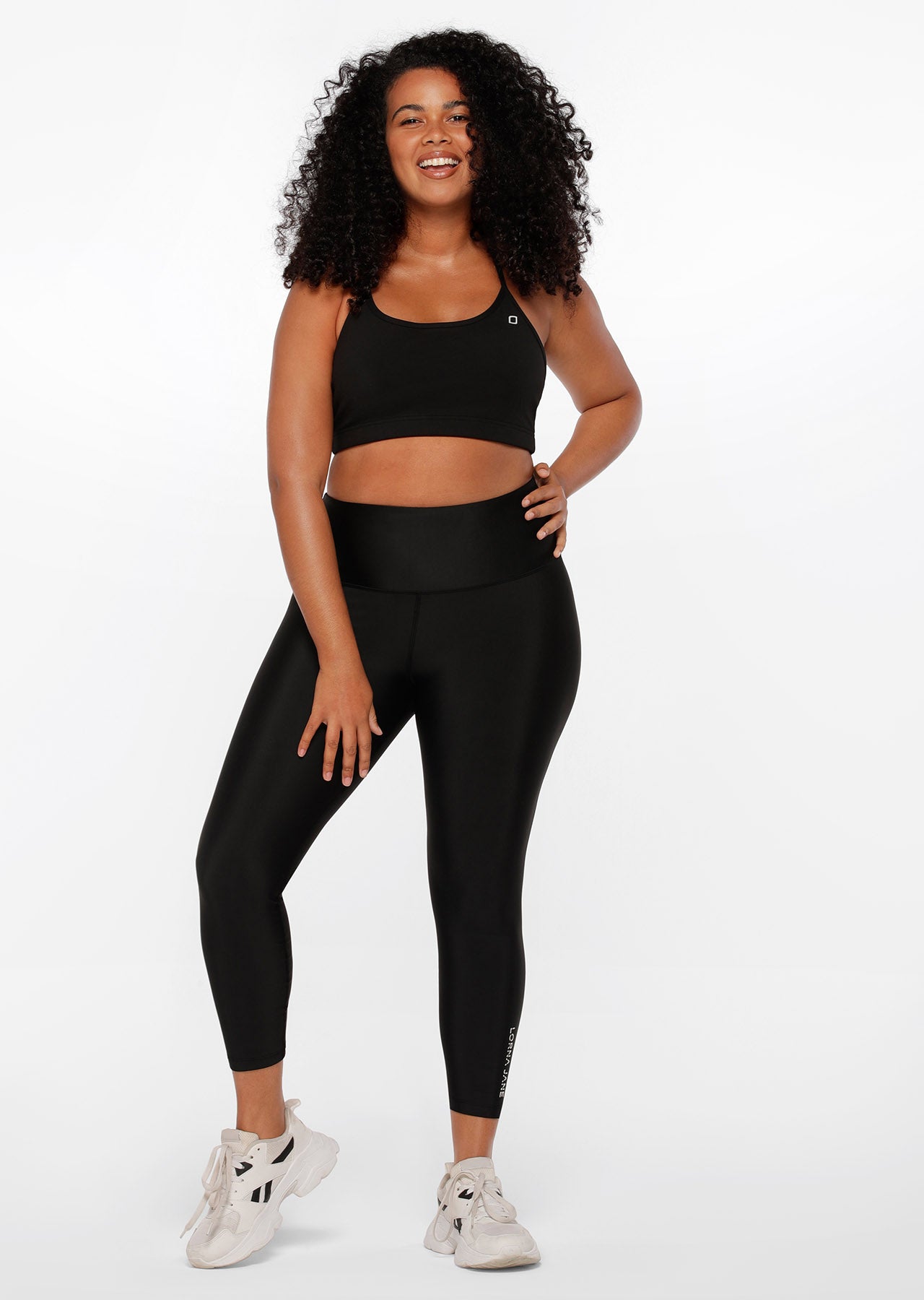 Lorna Jane Cool Touch Lotus Ankle Biter Leggings - Black