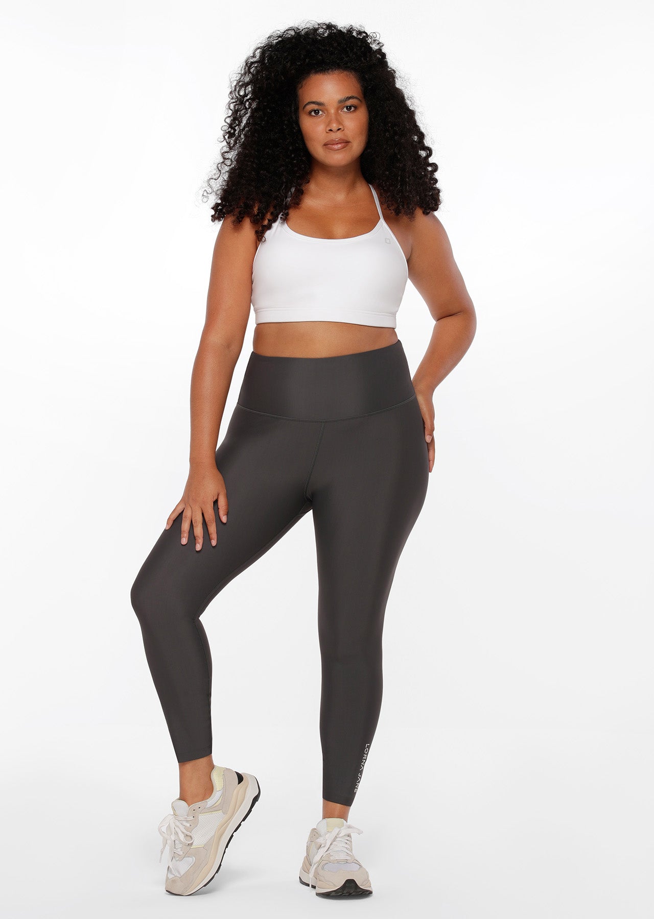 Lorna Jane Cool Touch Lotus Ankle Biter Leggings - Titanium
