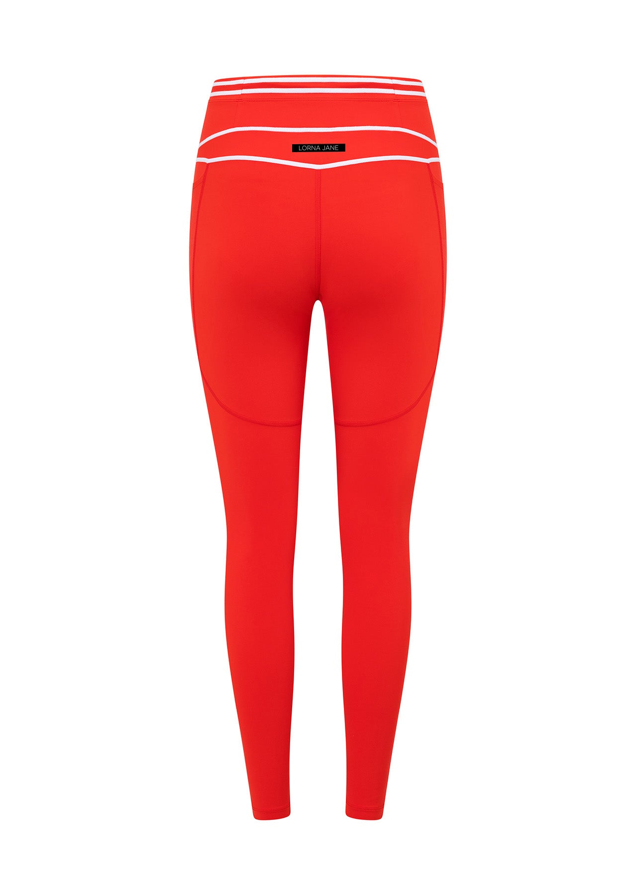 Lorna Jane Fast Pace Recycled Booty Full Length Leggings - Hot Tomato
