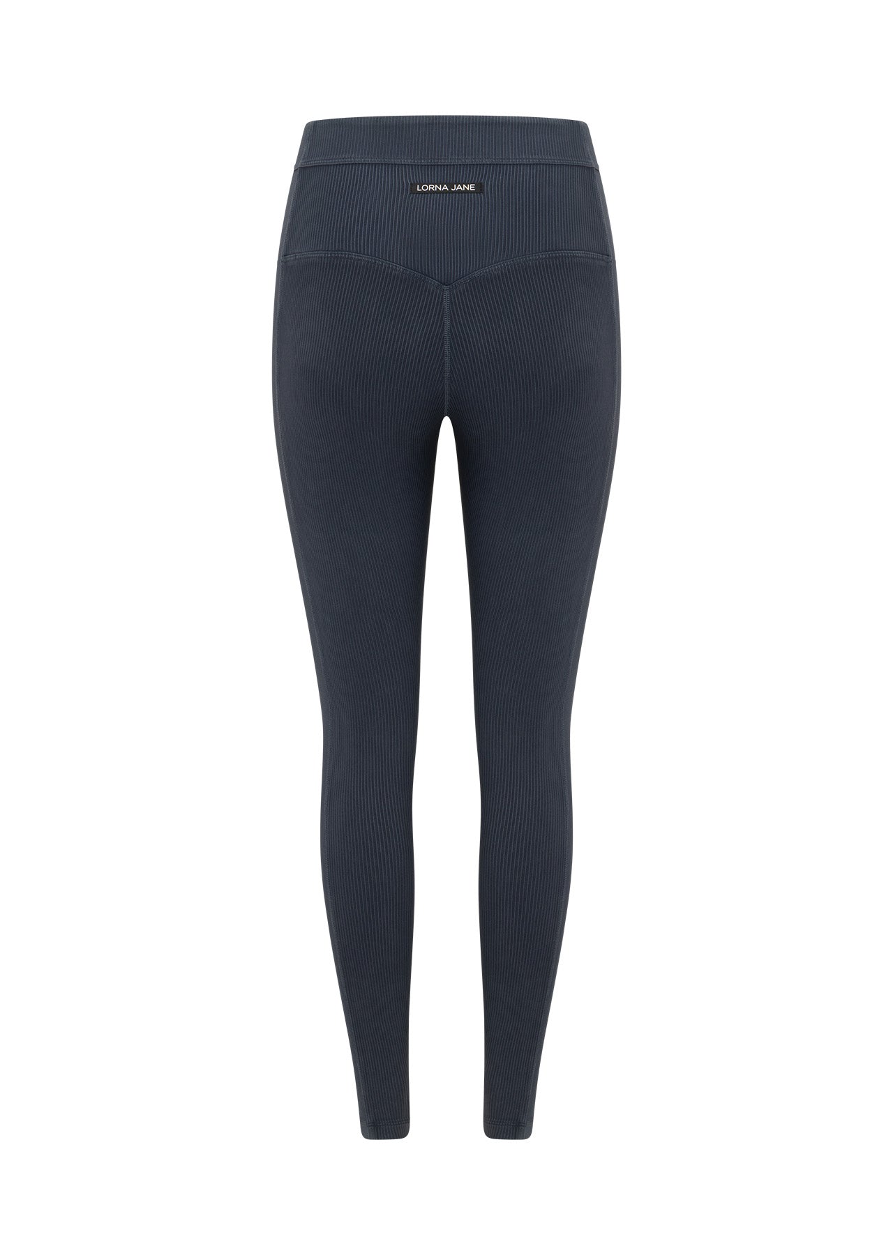 Lorna Jane Amplify Washed Rib Ankle Biter Leggings - Washed Black