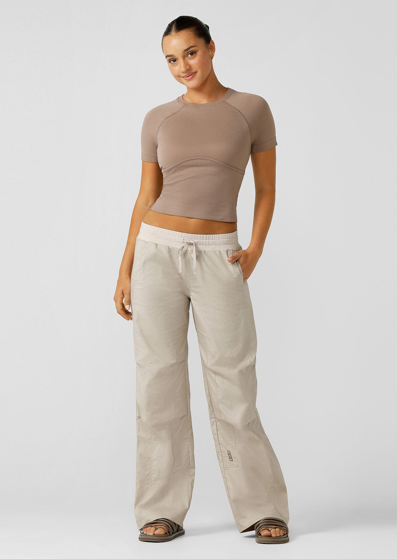Lorna Jane Wide Leg Flashdance Pants - Off White