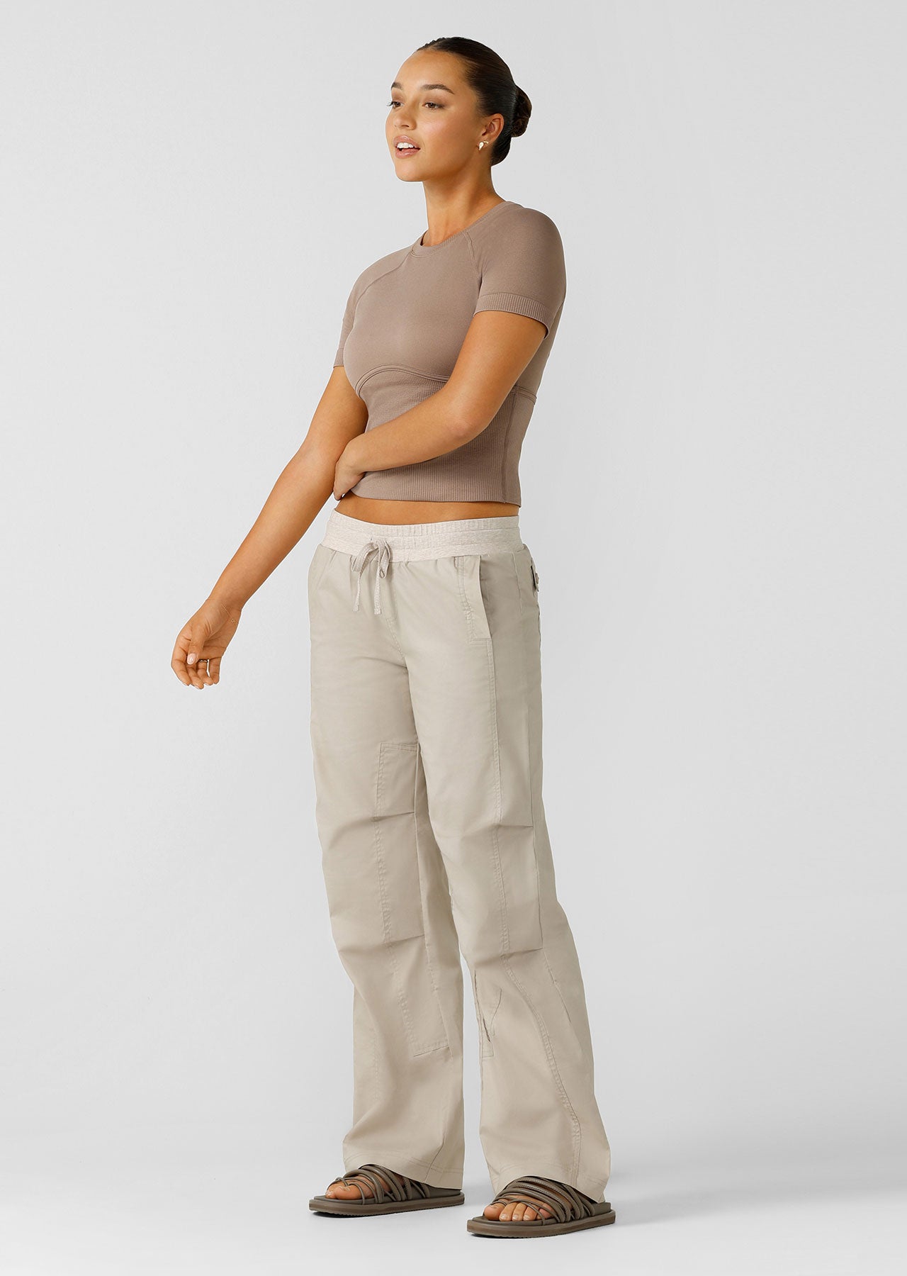 Lorna Jane Wide Leg Flashdance Pants - Off White
