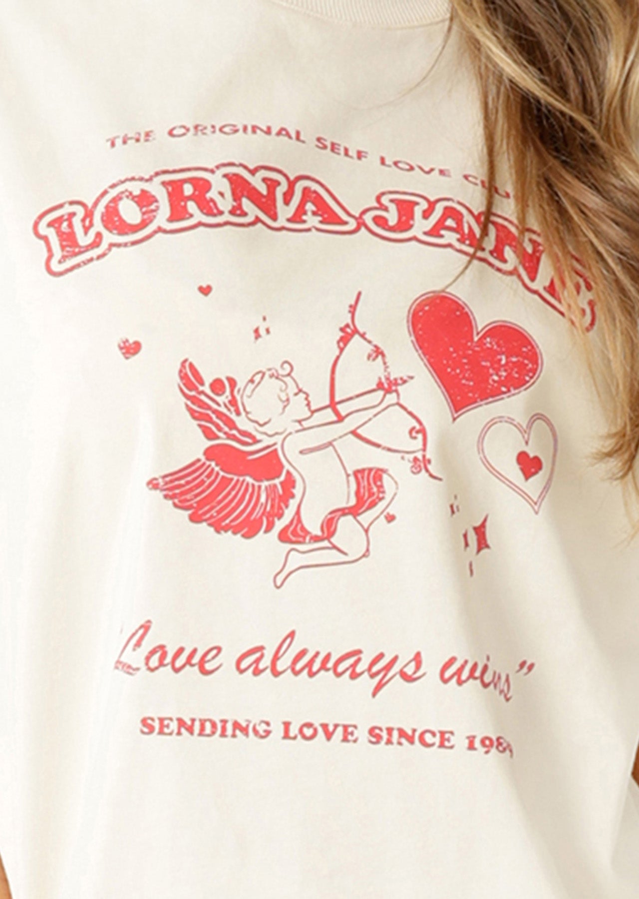 Lorna Jane Self Love Club T-shirt - Cream