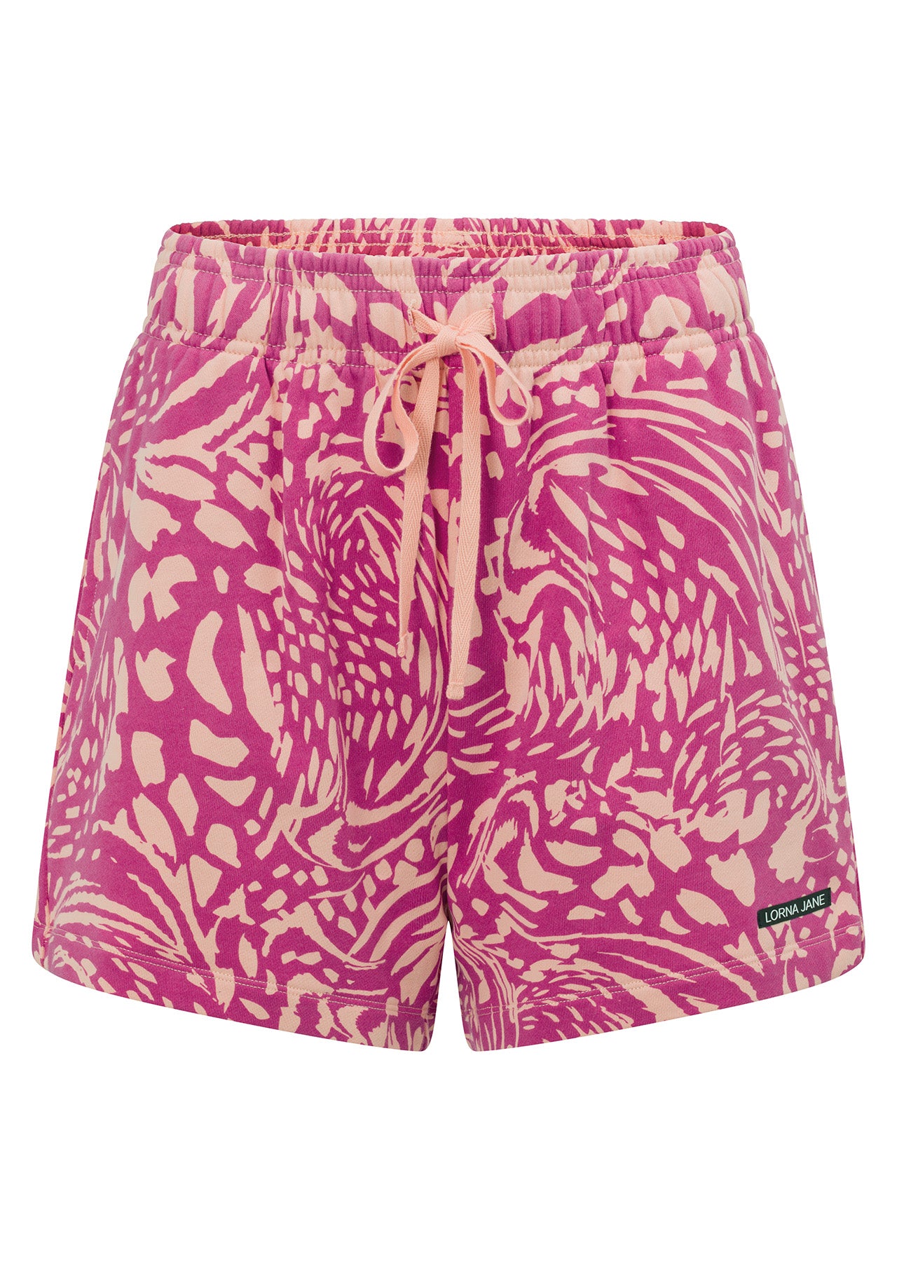 Lorna Jane Abstract Sweat Shorts - Hyper Abstract Print