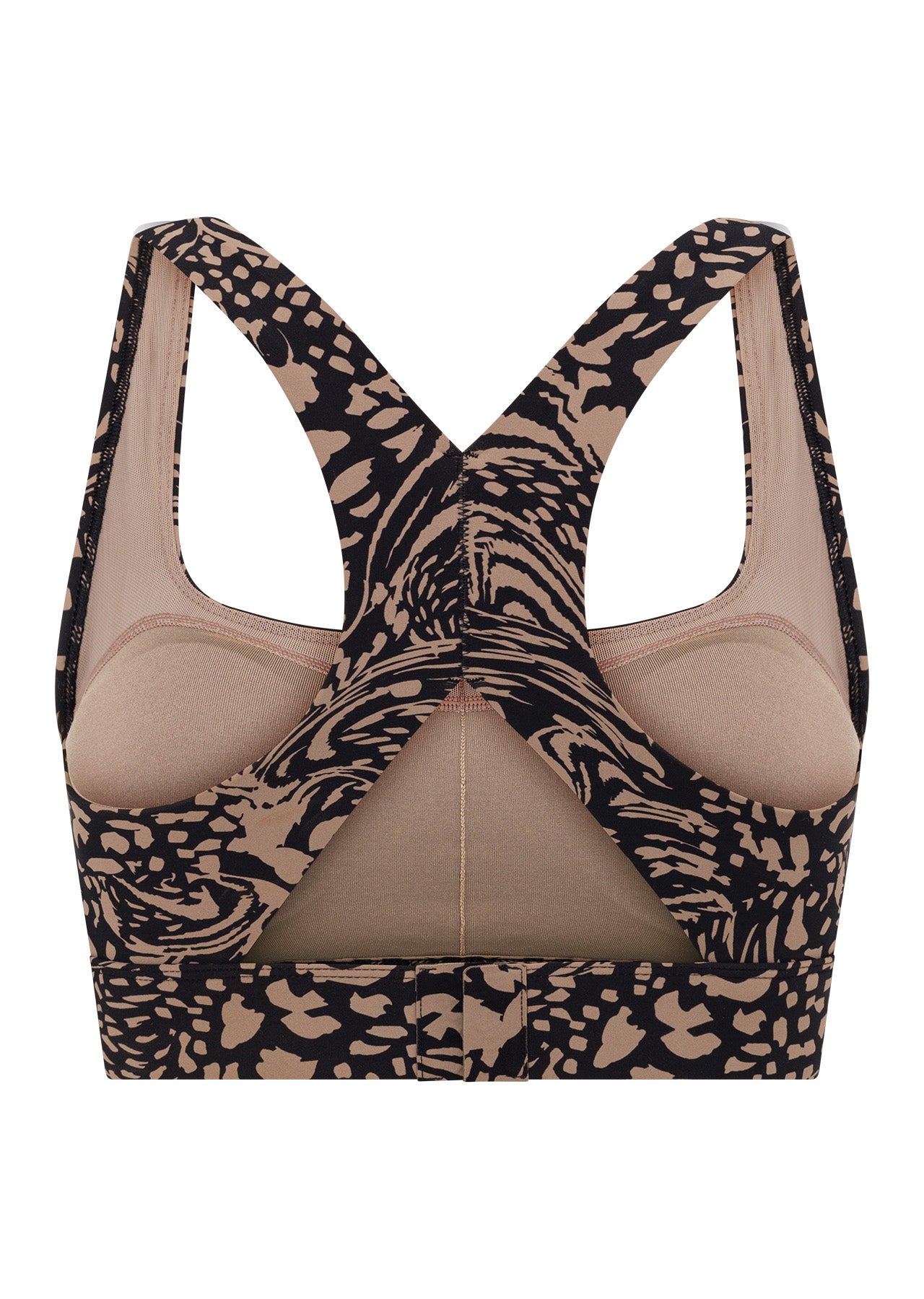 Lorna Jane Oasis Sports Bra - Neutral Abstract Print