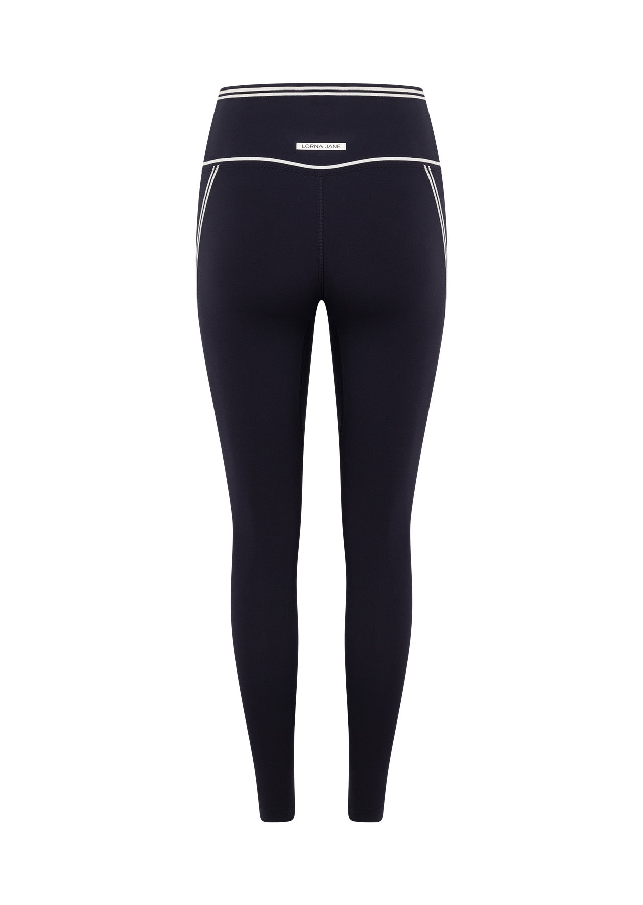 Lorna Jane Retro Track Ankle Biter Leggings - Midnight Blue