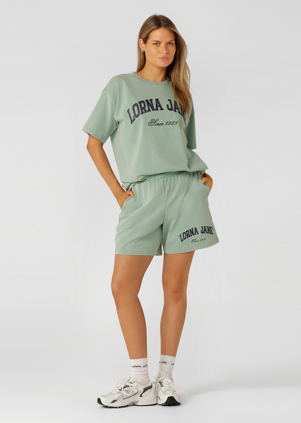 Lorna Jane Original Sport Washed Vintage T-shirt - Washed Green Juice