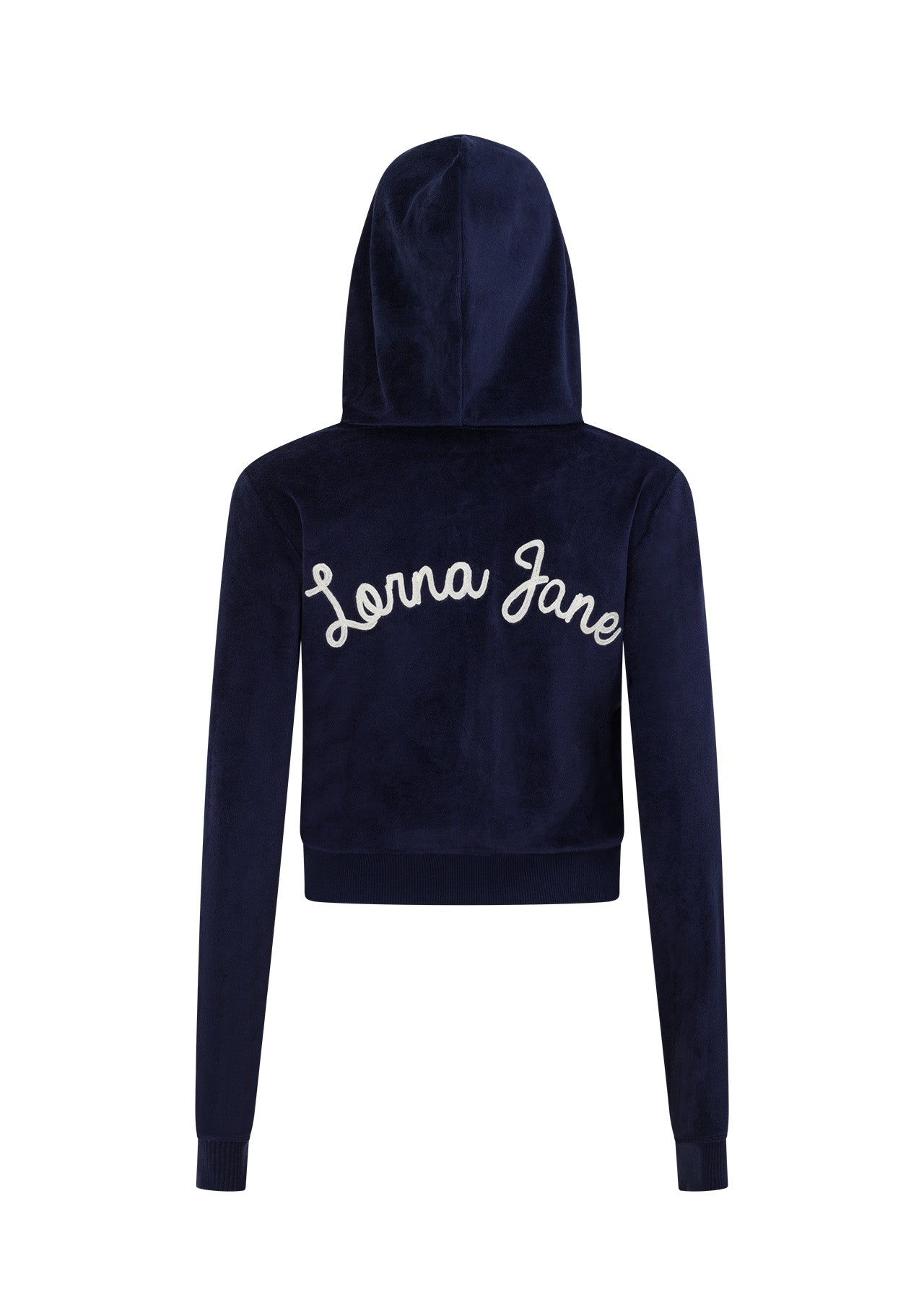 Lorna Jane Naughties Nostalgic Velour Zip Thru - French Navy