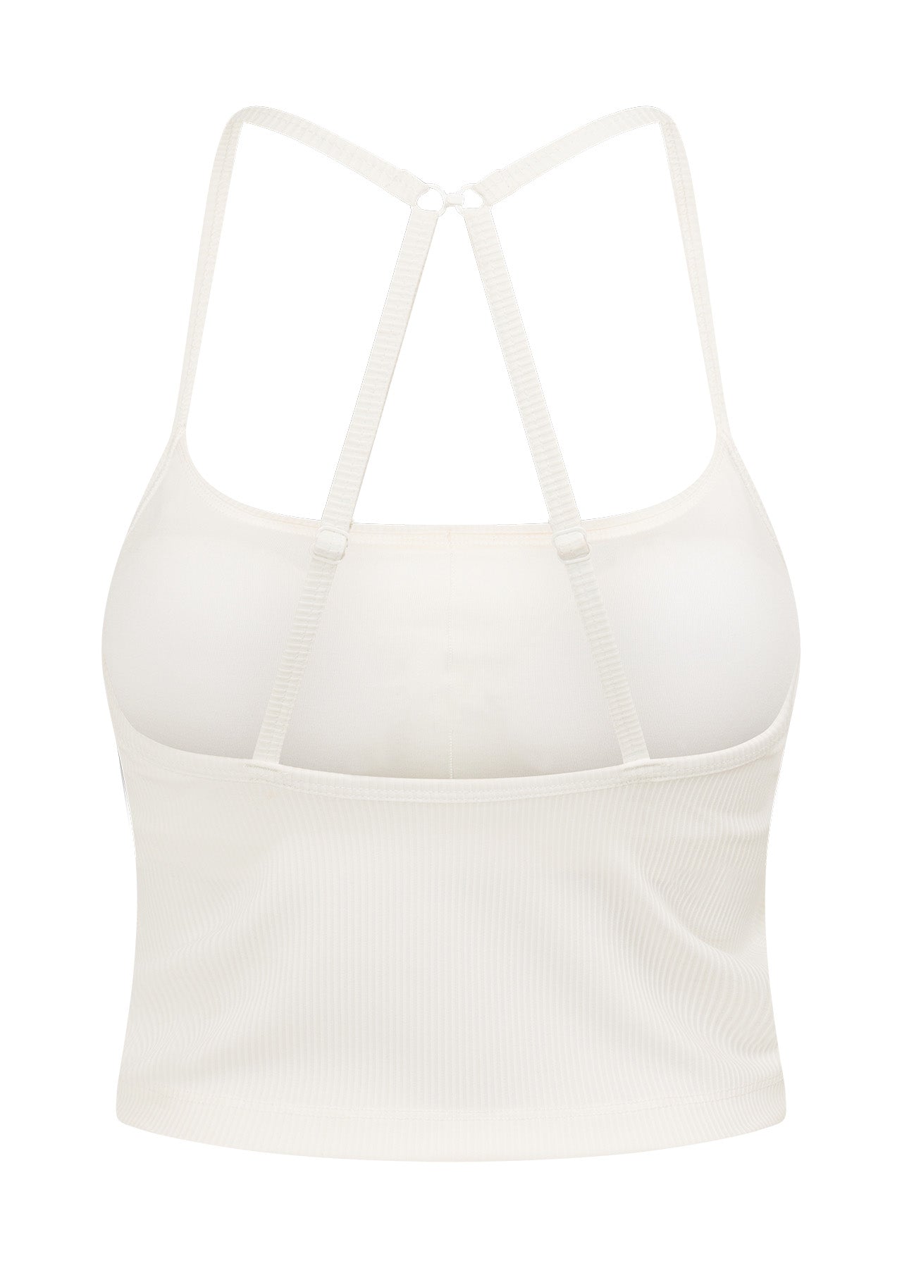 Lorna Jane Classic Rib Tank Bra Combo - Porcelain