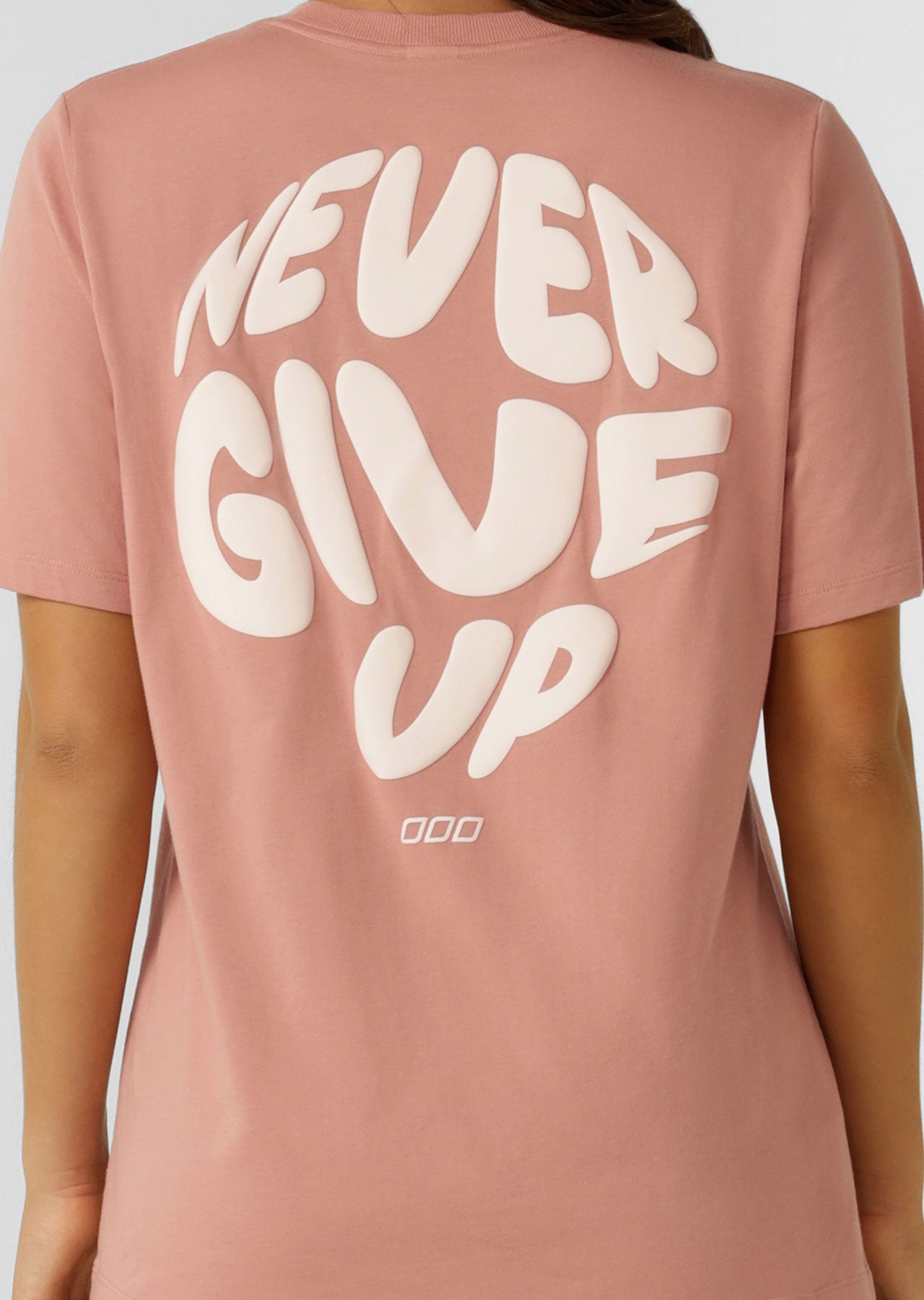 Lorna Jane Never Give Up Relaxed Tee - Ash Rose