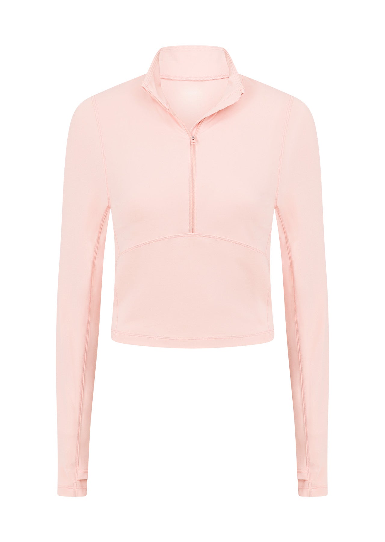 Lorna Jane All Star Active Cropped 1/2 Zip - Sunkissed Peach