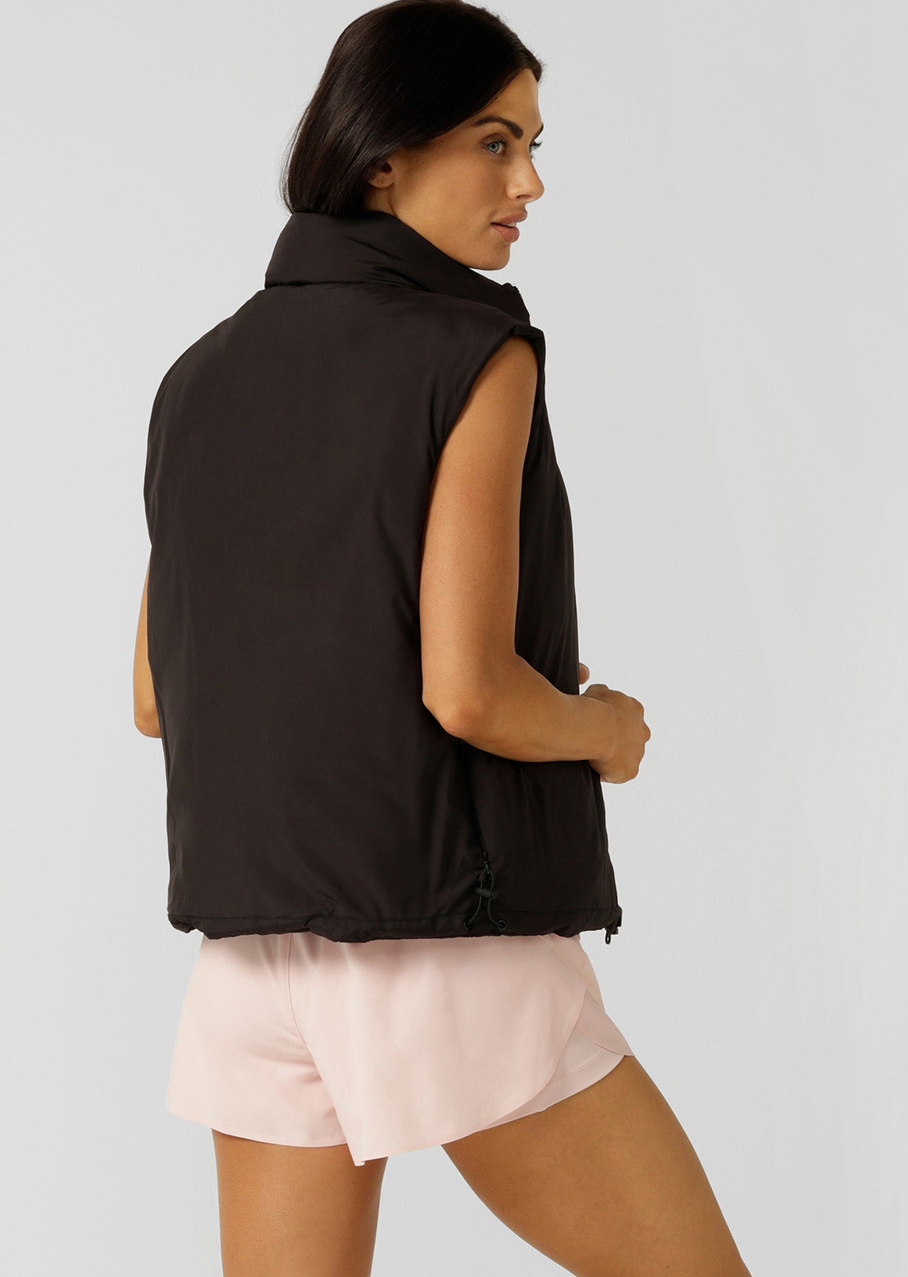 Lorna Jane Winter Warmth Reversible Puffer Vest - Black