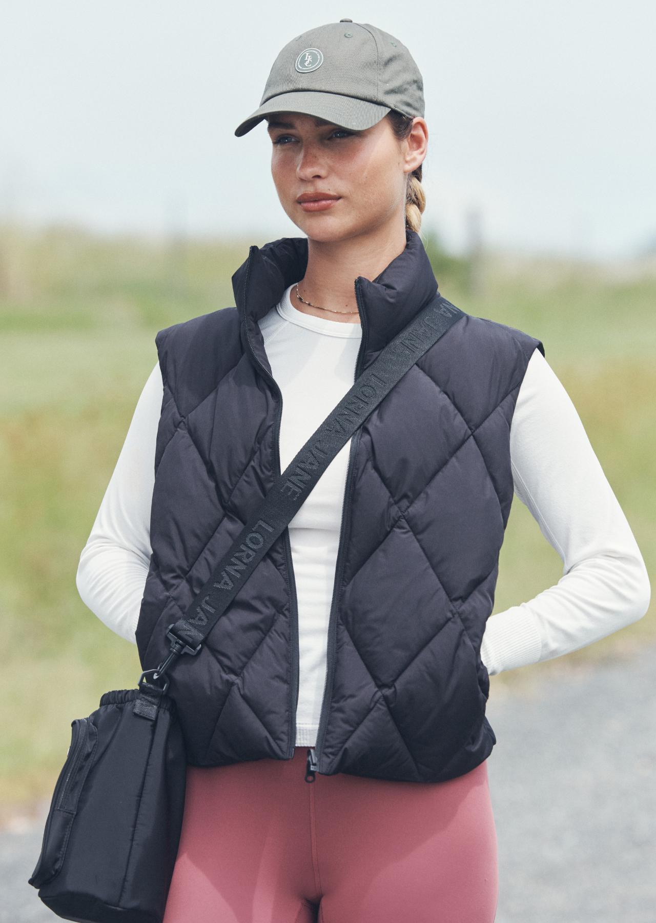 Lorna Jane Winter Warmth Reversible Puffer Vest - Black