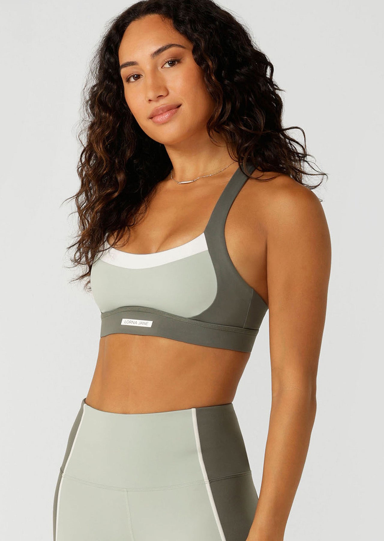 Lorna Jane Go The Distance Sports Bra - Agave Green