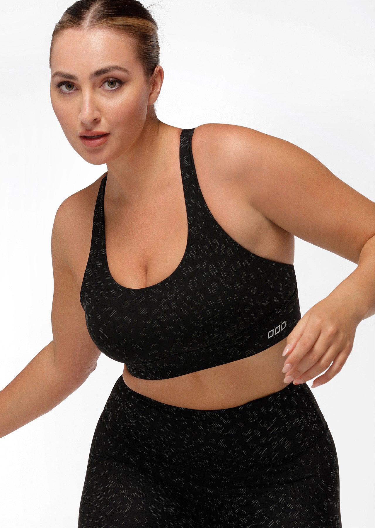Lorna Jane Reflective Night Cat Sports Bra - Reflective Night Cat Print