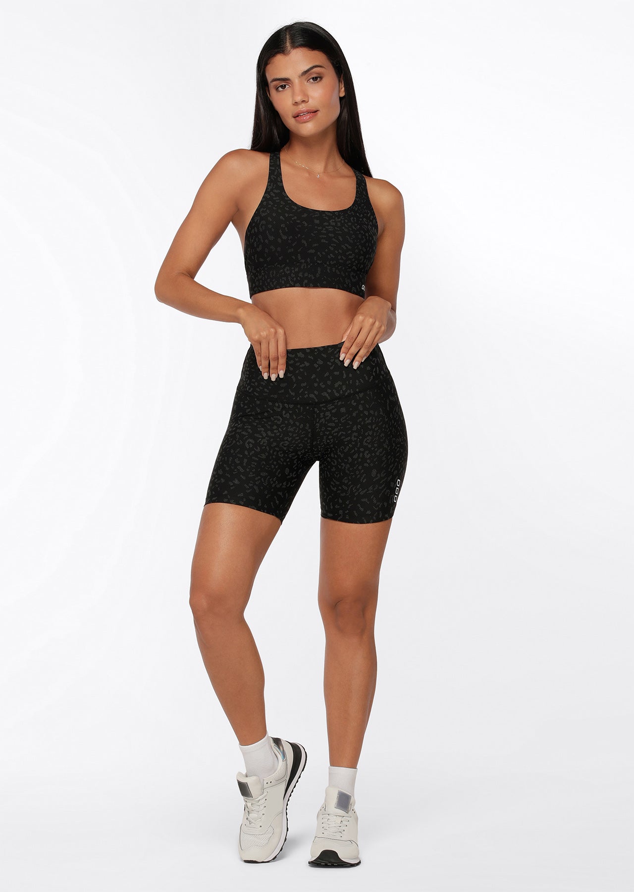Lorna Jane Reflective Night Cat Sports Bra - Reflective Night Cat Print