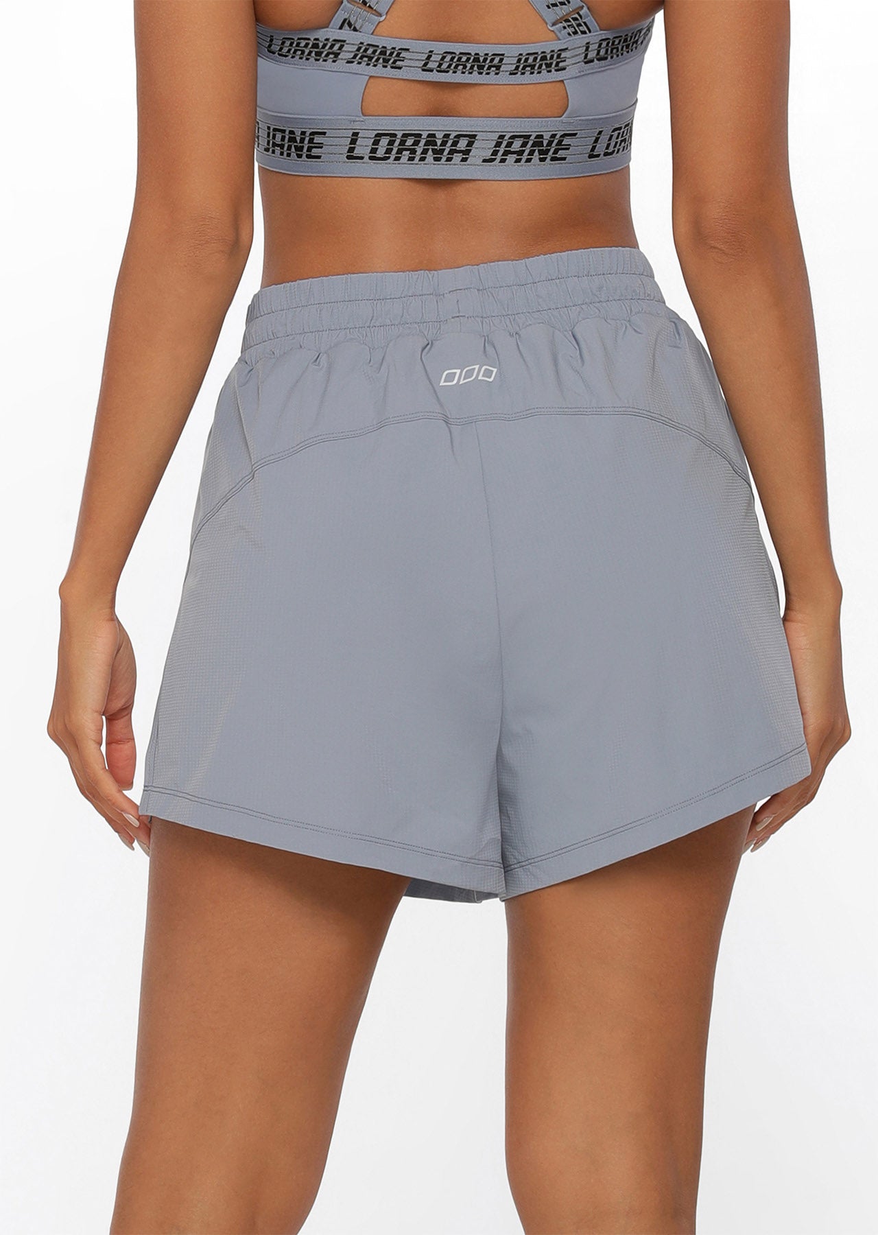 Lorna Jane Abrasion Resistant Wrap Run Shorts - Gravity Grey