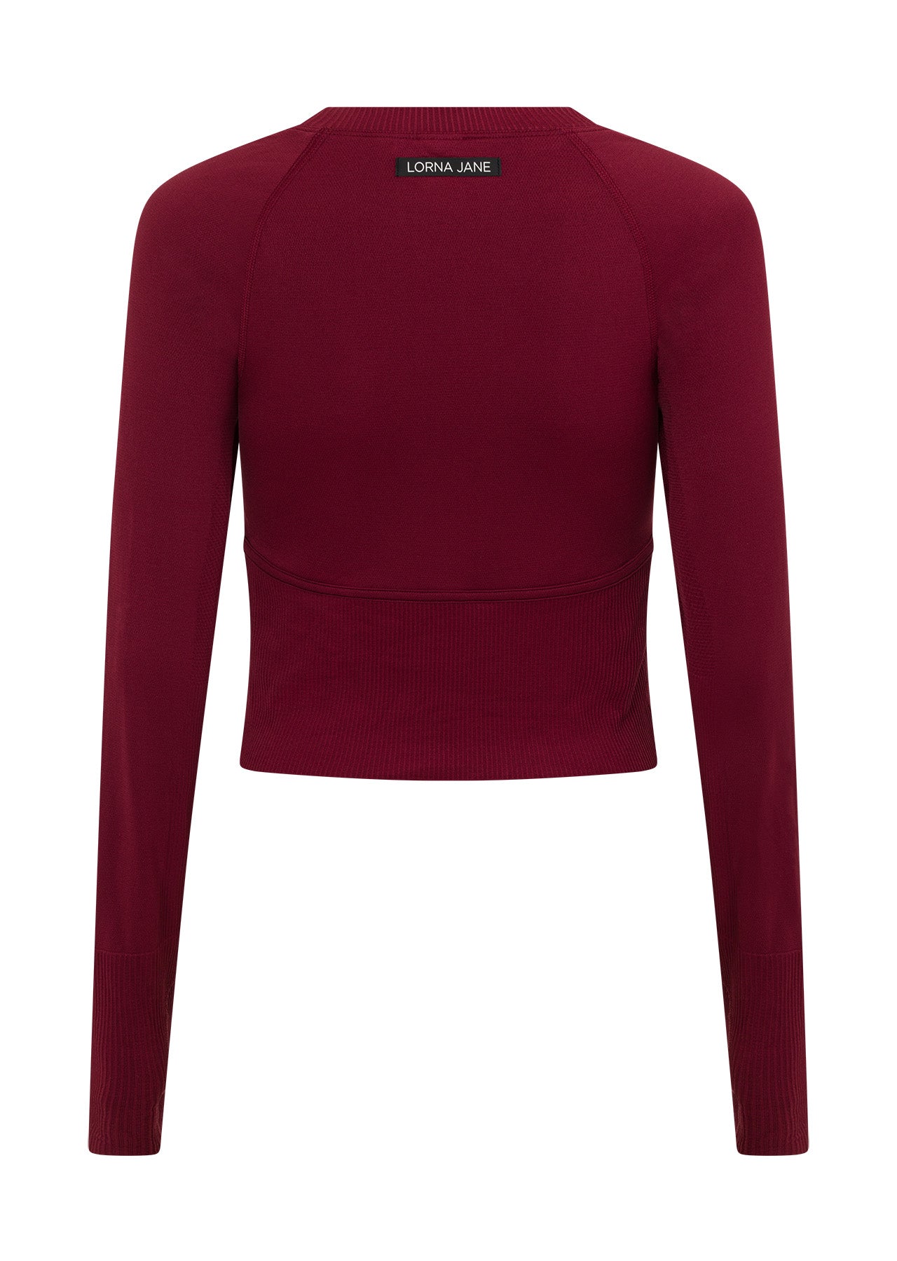 Lorna Jane Seamless Contour Cropped Long Sleeve Top - Sepia