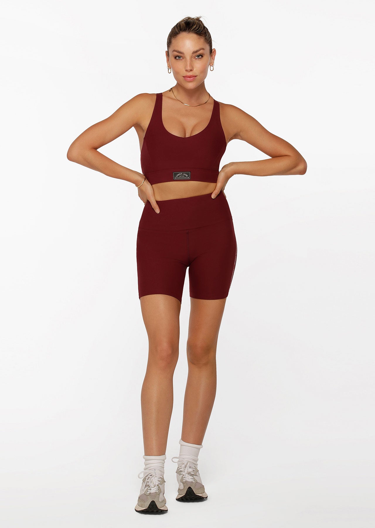 Lorna Jane All In Excel No Chafe Bike Shorts - Sepia