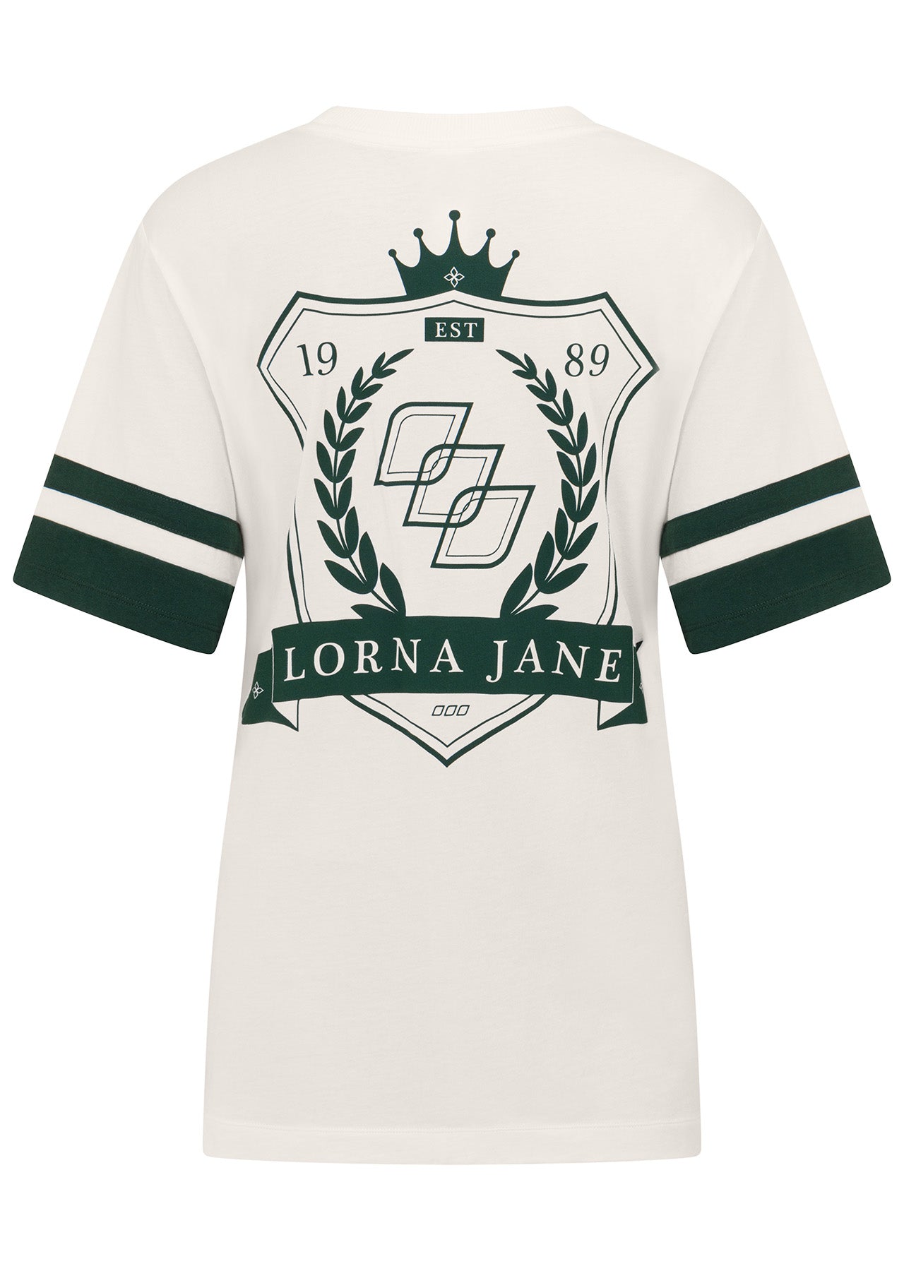Lorna Jane Varsity Relaxed Tee - Porcelain