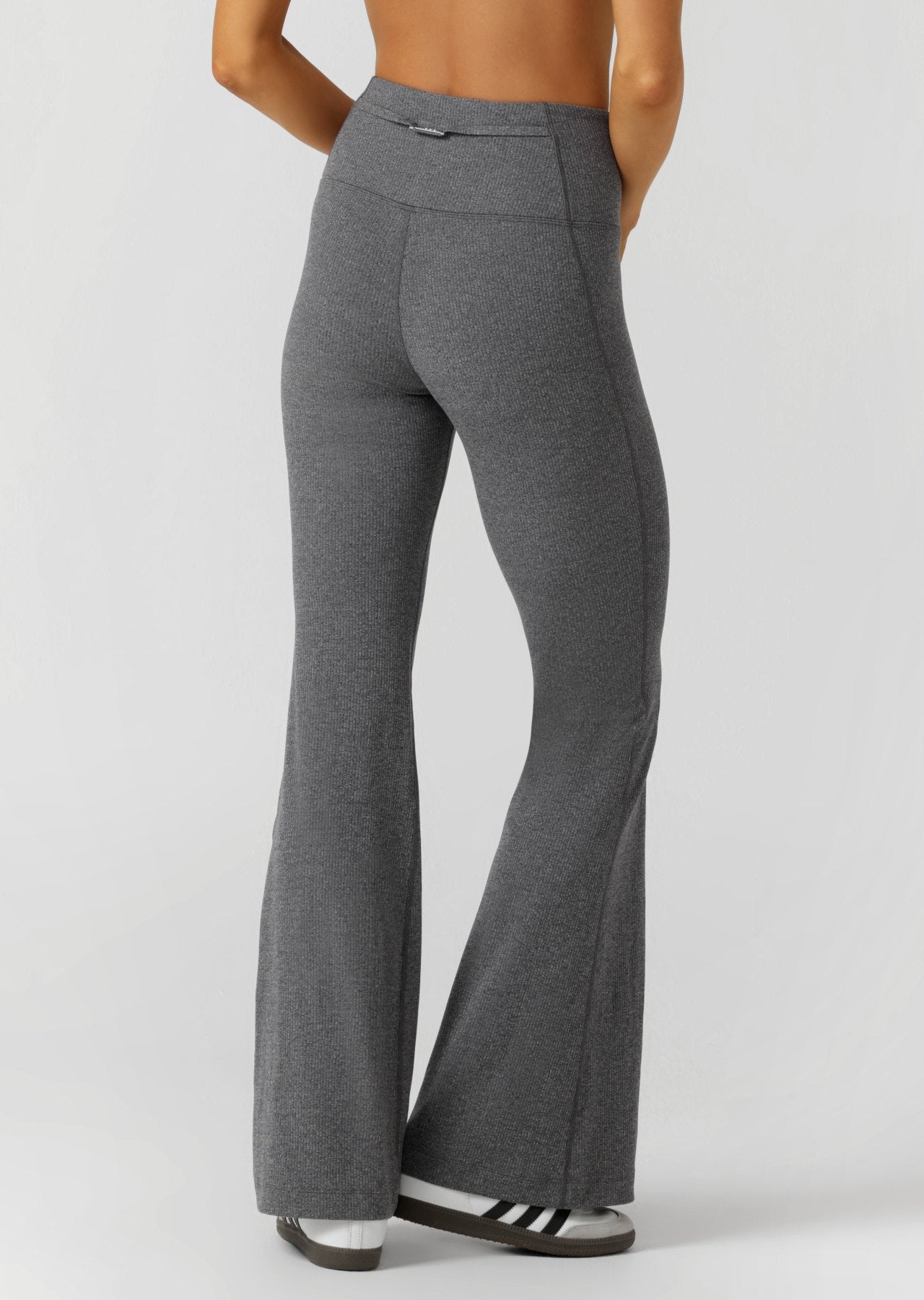 Lorna Jane Divine Rib Flared Leggings - Midnight Blue Marl