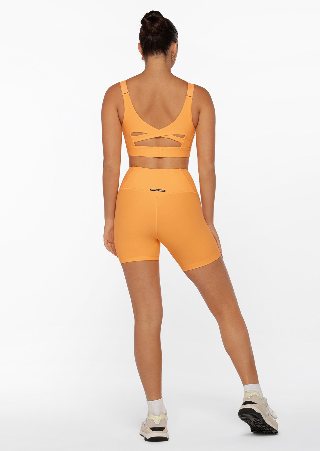 Lorna Jane Fire Up Excel Bike Shorts - Mango Sorbet