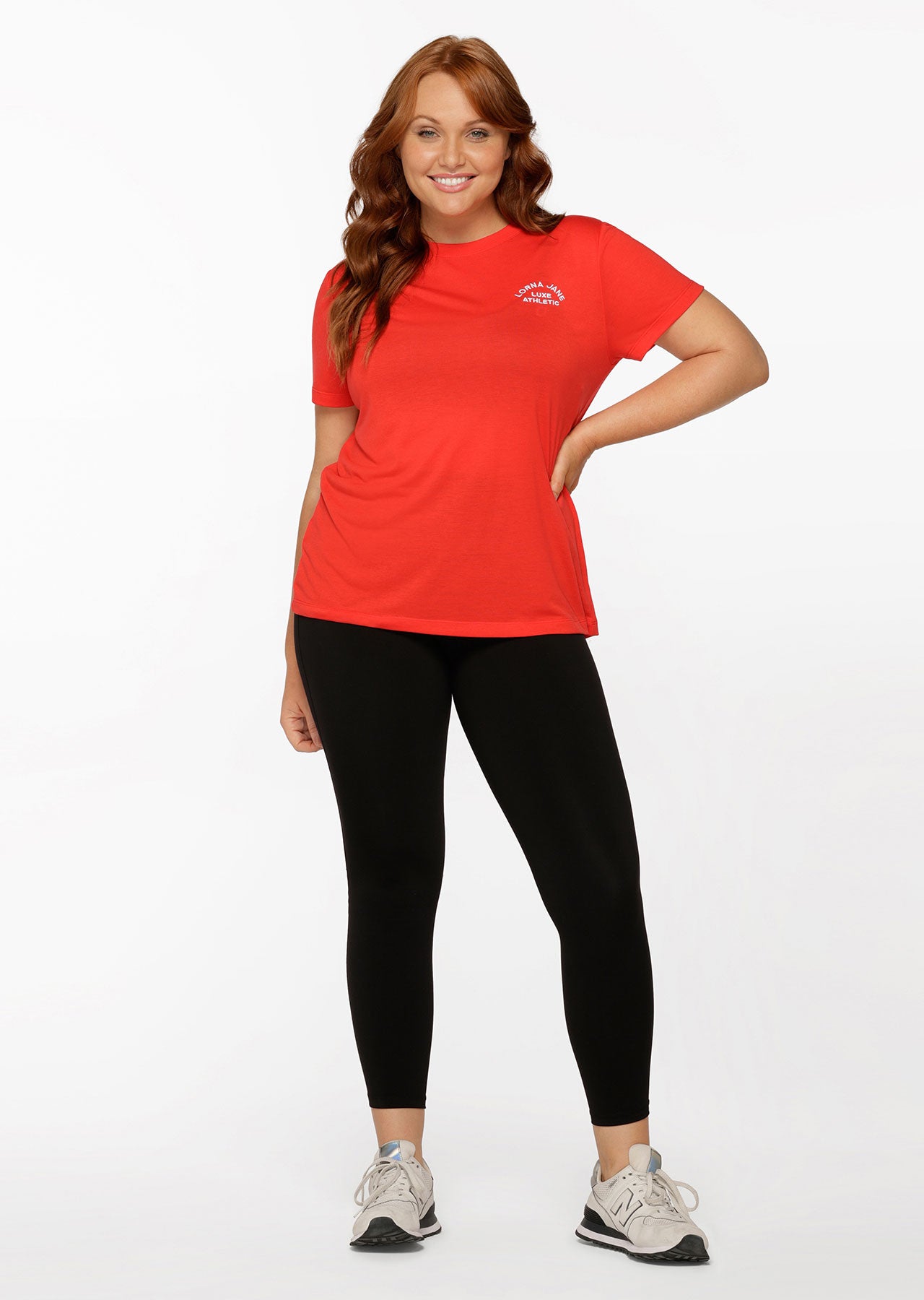 Lorna Jane Lotus T-Shirt - Hot Tomato