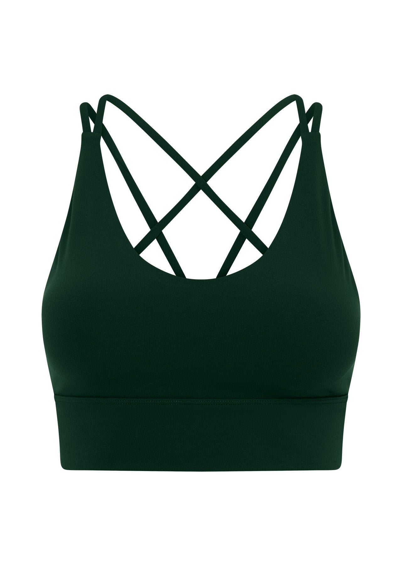 Lorna Jane Lotus Longline Sports Bra - Dark Green