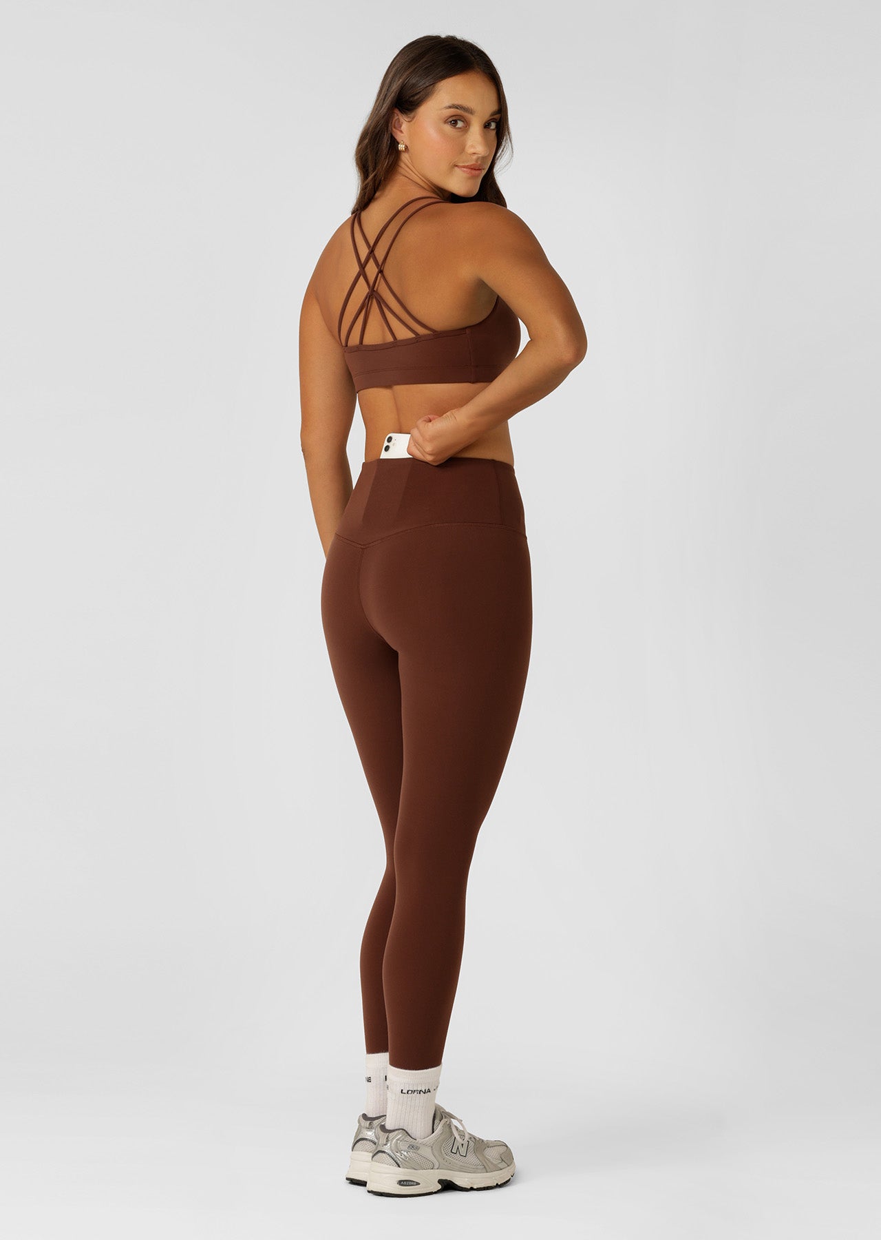 Lorna Jane Limited Edition Lotus Full Length Leggings - Truffle