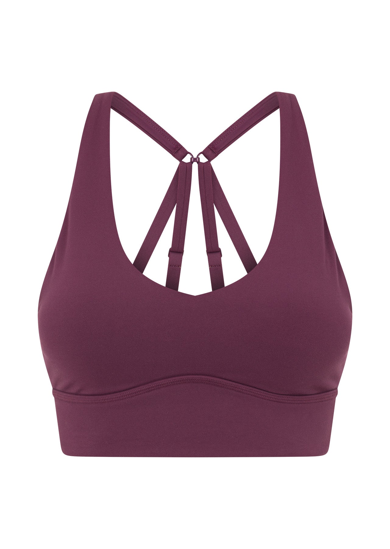 Lorna Jane Off Duty Longline Sports Bra - Mulberry