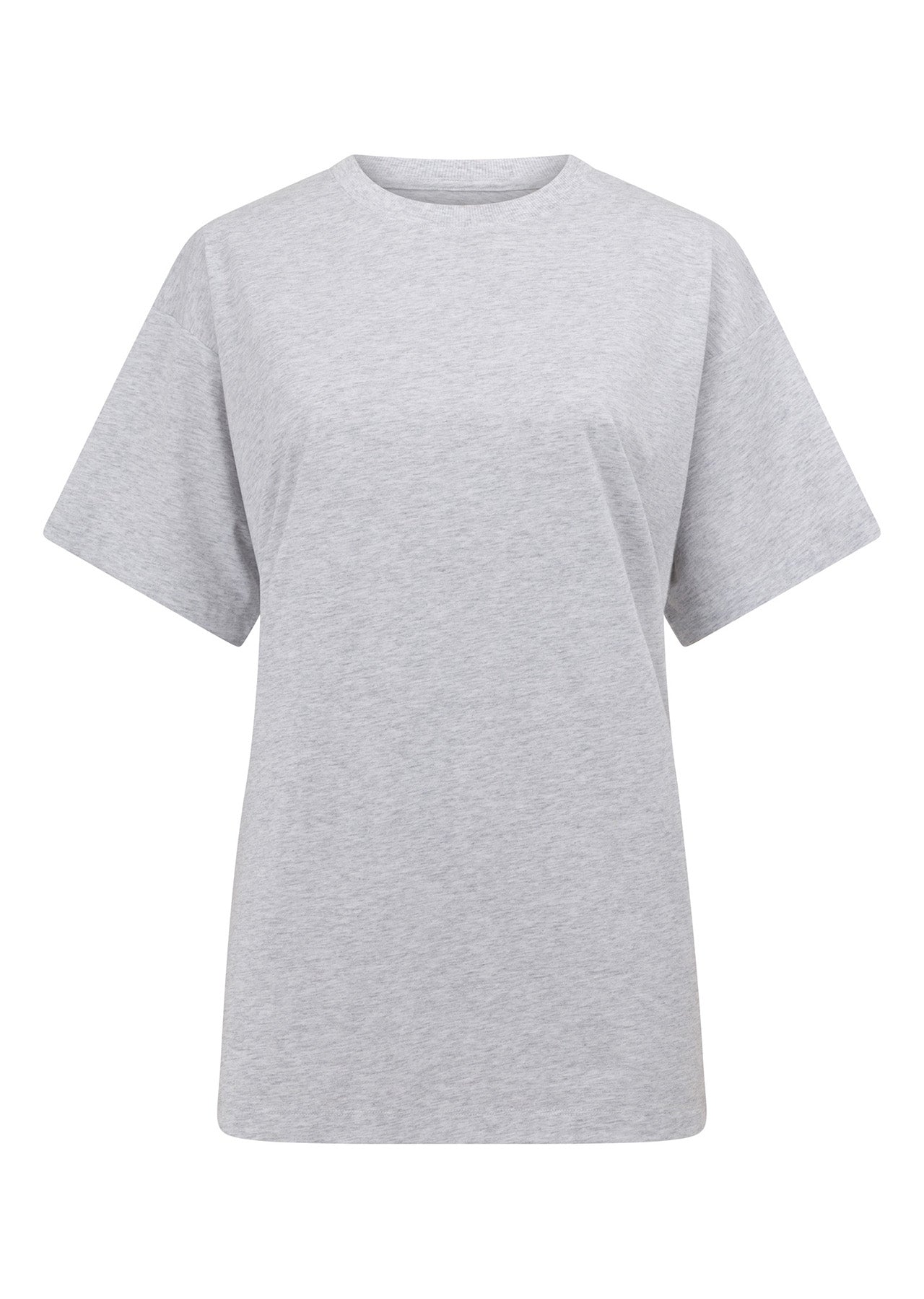 Lorna Jane Fast Lane Oversized Tee - Light Grey Marl