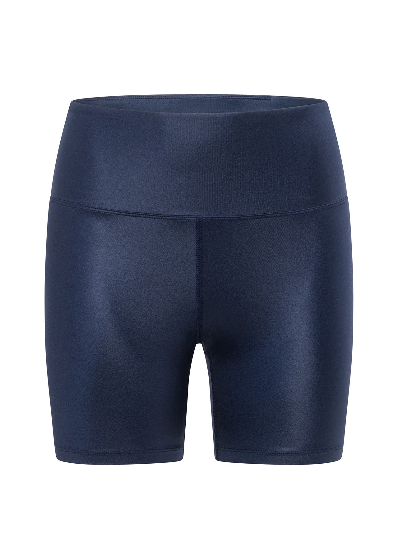 Lorna Jane Wet Look Bike Shorts - French Navy