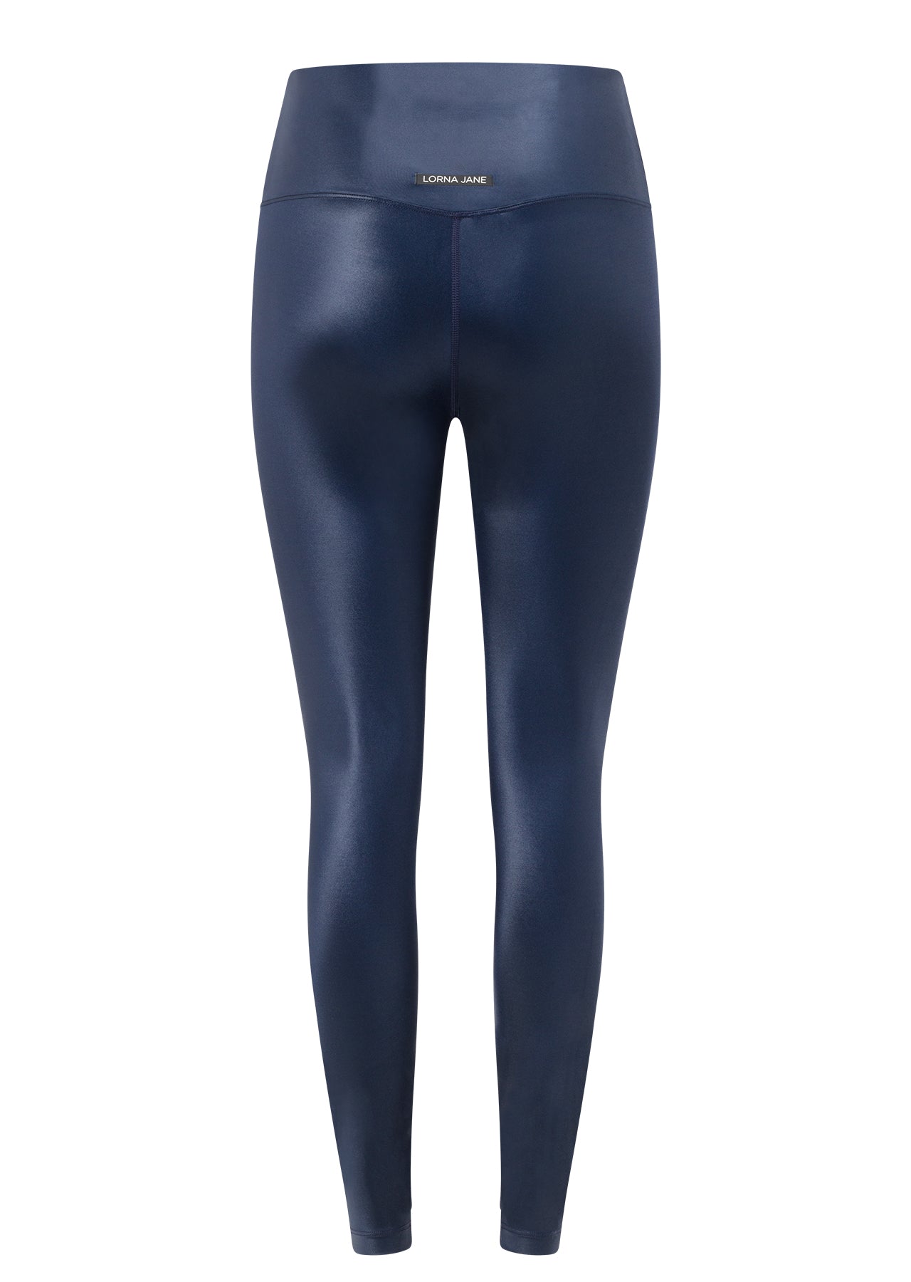 Lorna Jane Wet Look Full Length Leggings - French Navy