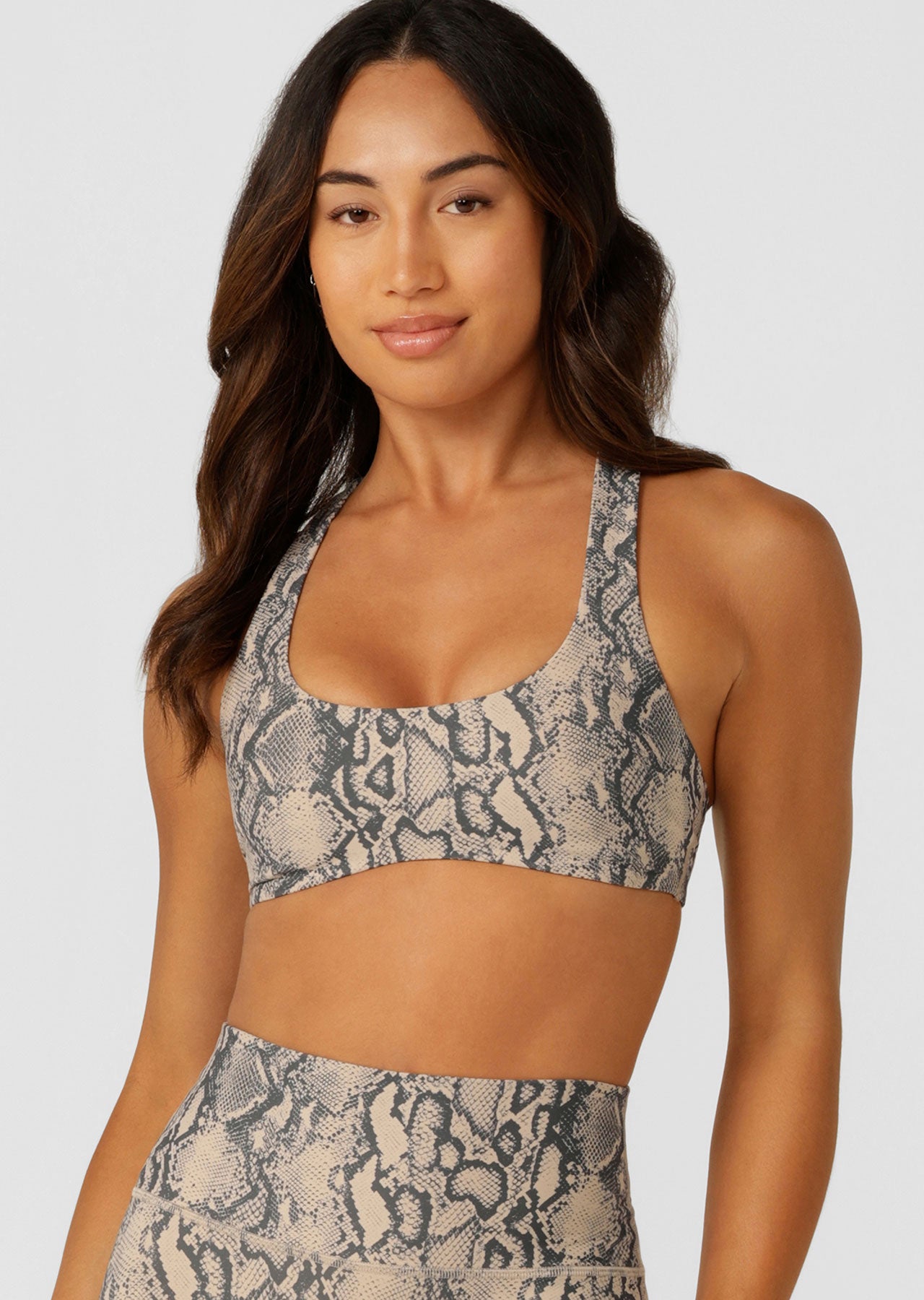 Lorna Jane Soft Serpentine Sports Bra - Soft Serpentine Print
