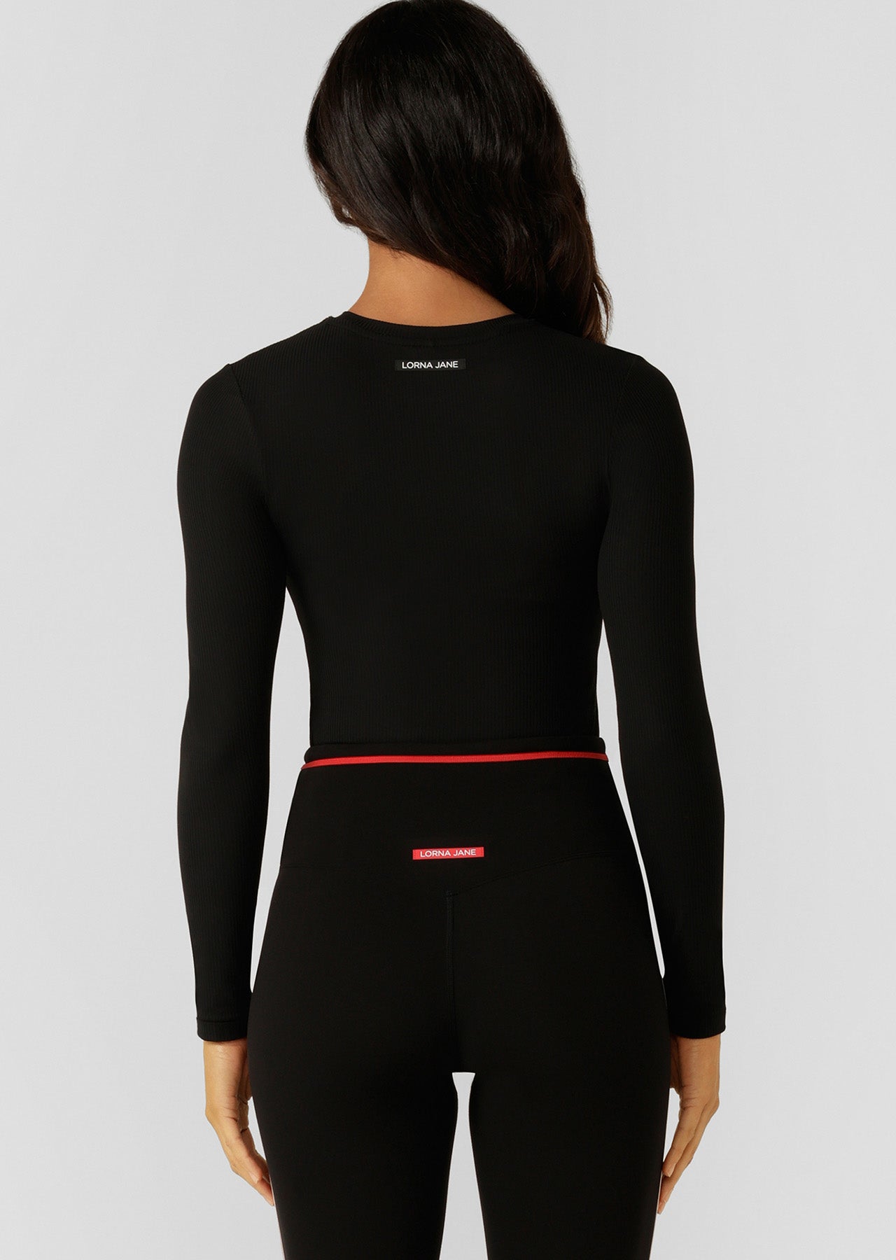 Lorna Jane Ultimate Comfort Long Sleeve Rib Top - Black