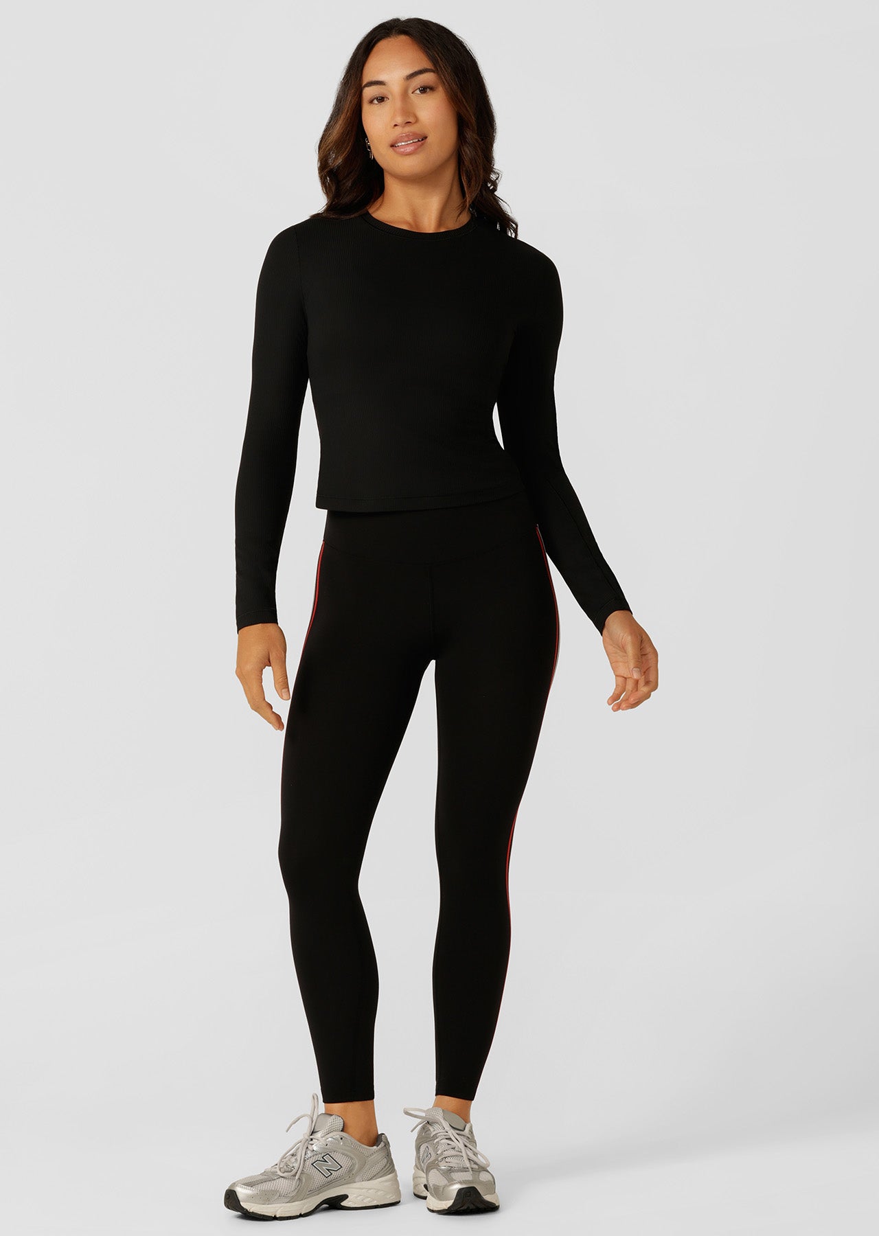 Lorna Jane Ultimate Comfort Long Sleeve Rib Top - Black