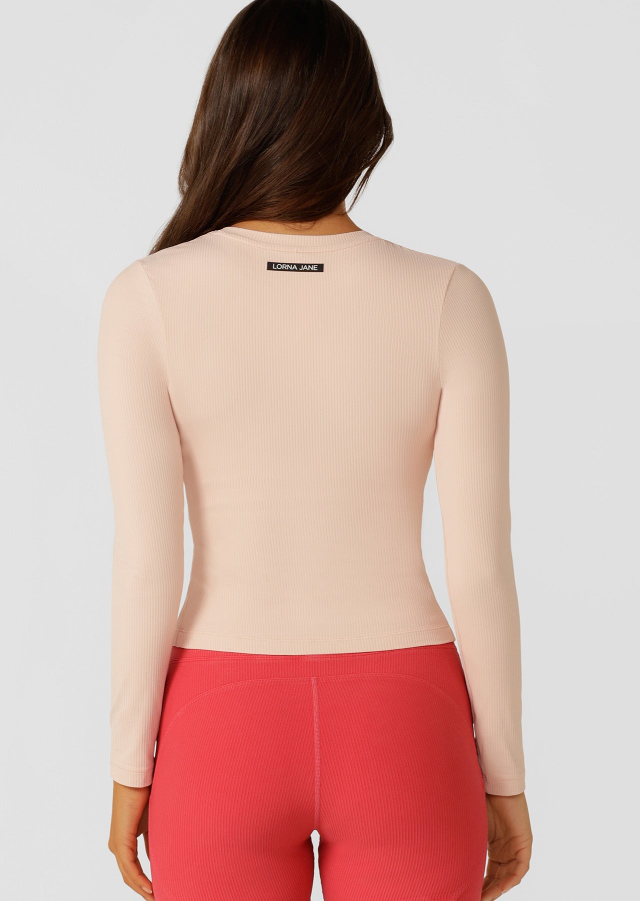 Lorna Jane Ultimate Comfort Long Sleeve Rib Top - Dark Dusty Pink