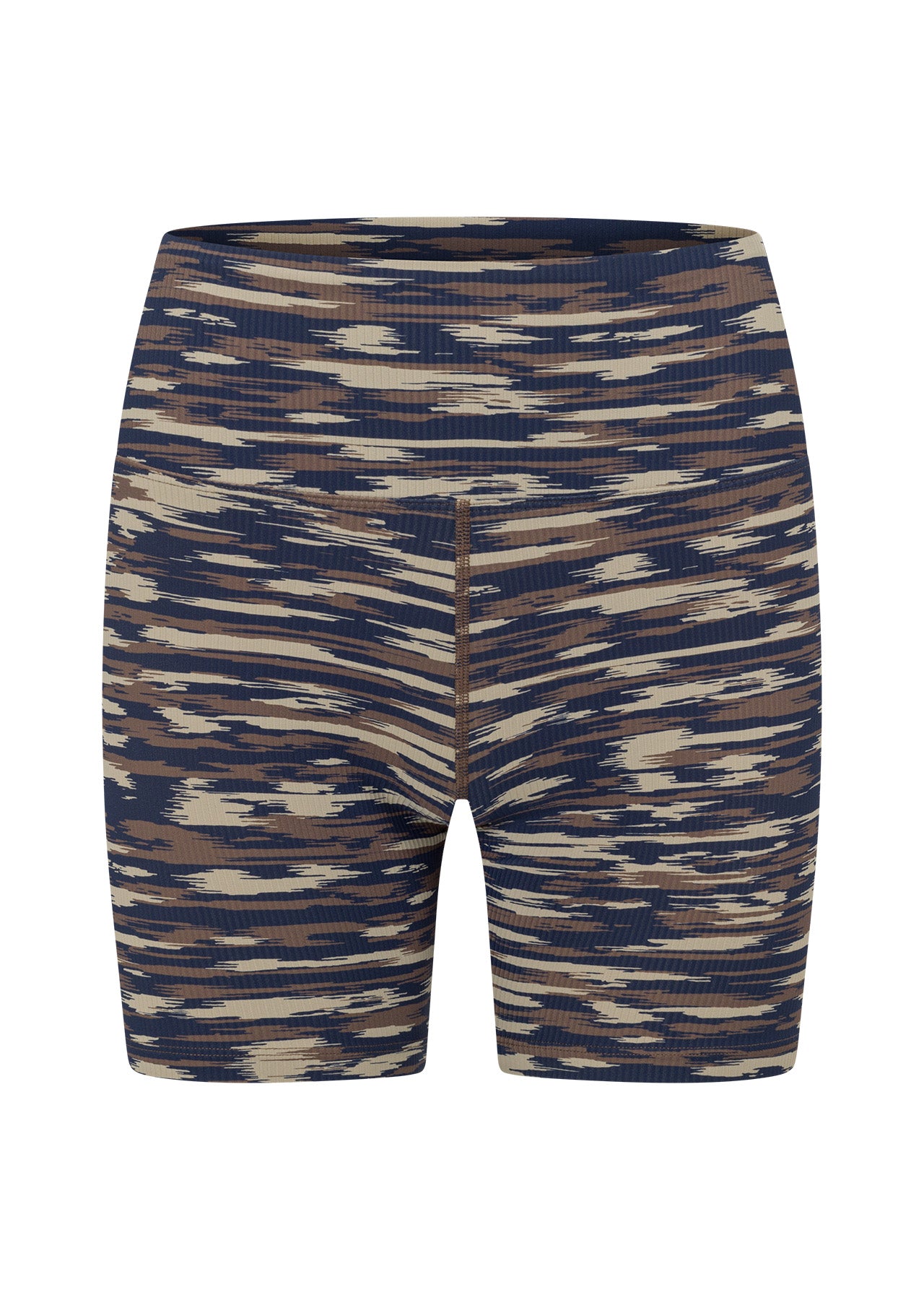 Lorna Jane Zen Rib Bike Shorts - Zen Stripe Print