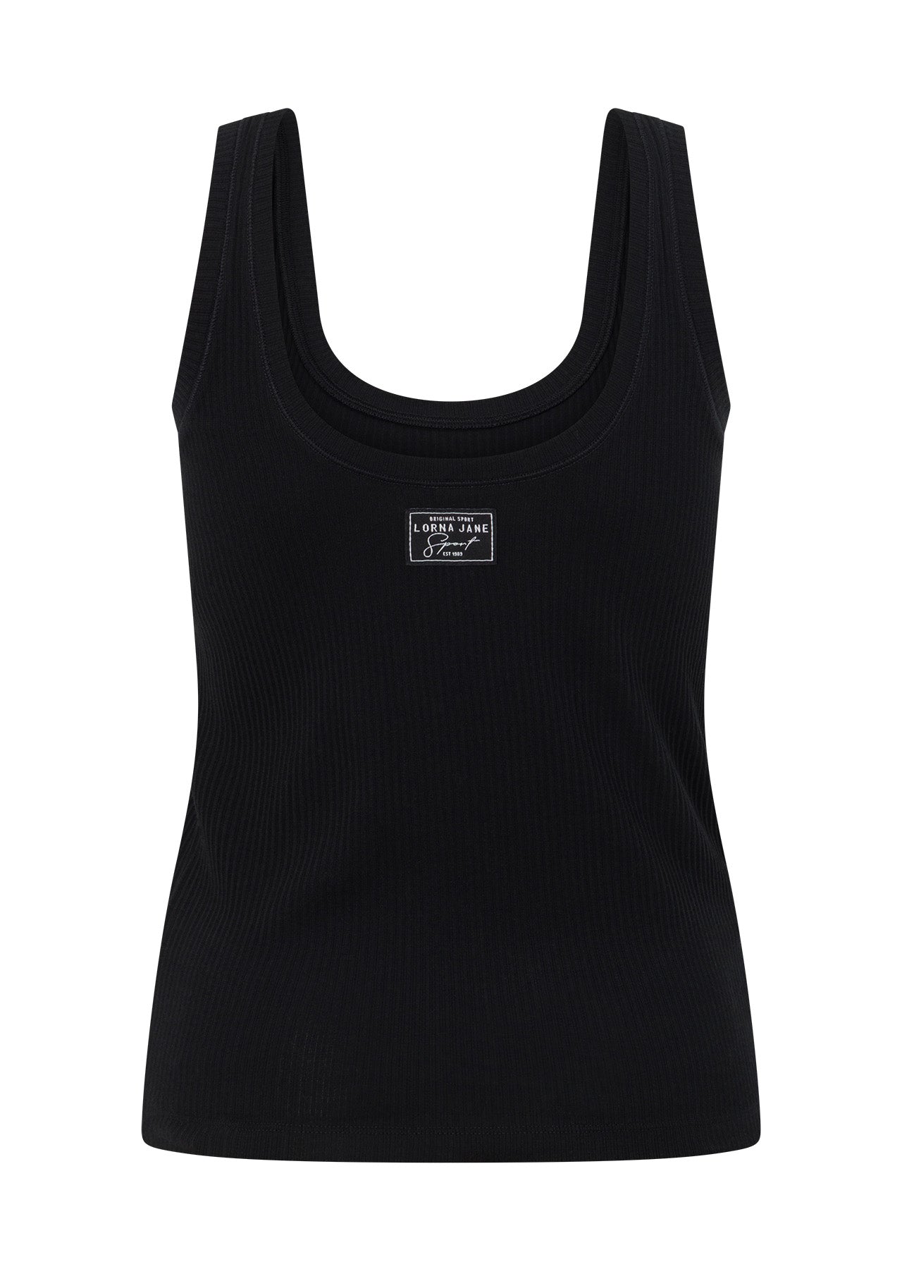 Lorna Jane Whisper Rib Tank - Black