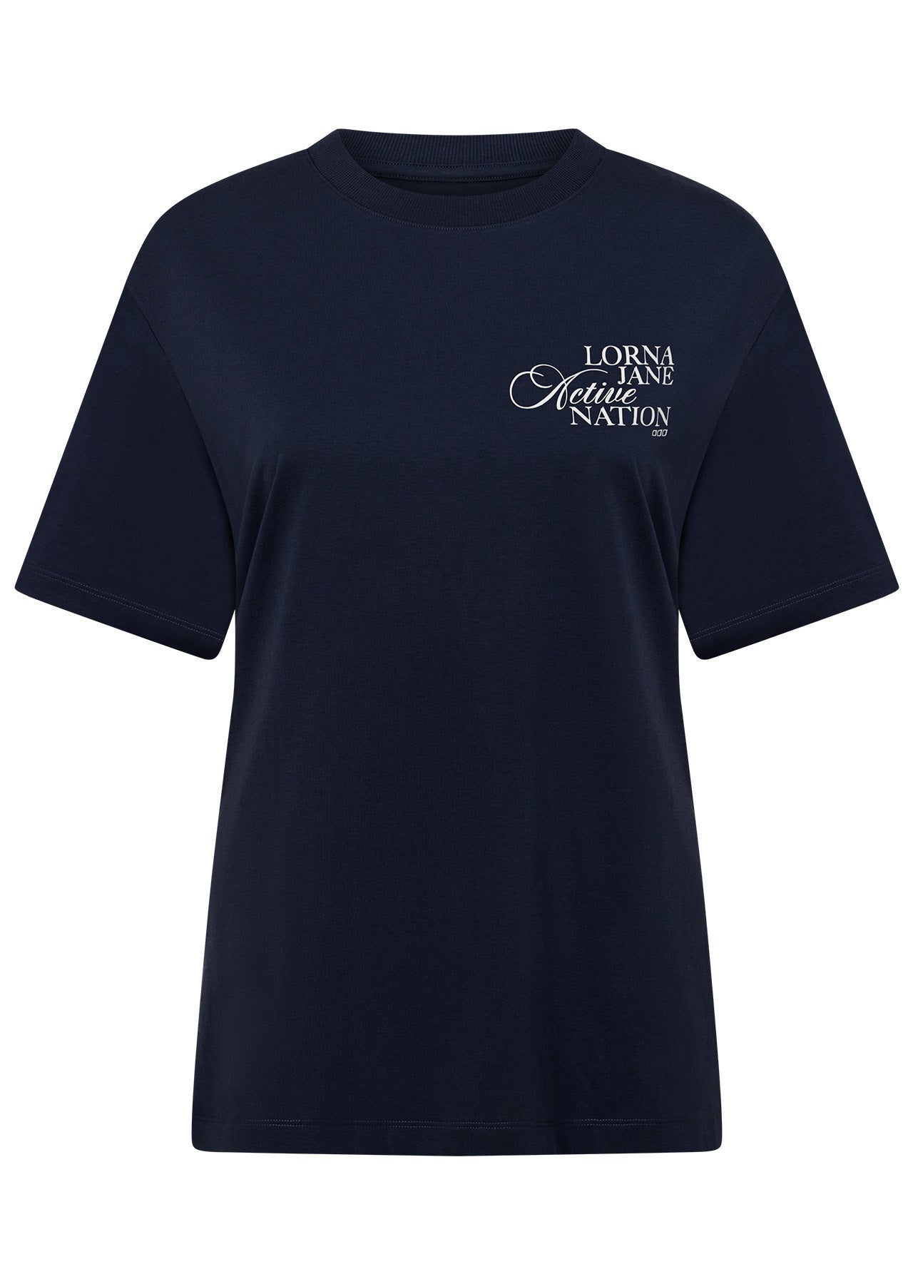 Lorna Jane Active Nation Relaxed T-Shirt - Platinum Navy