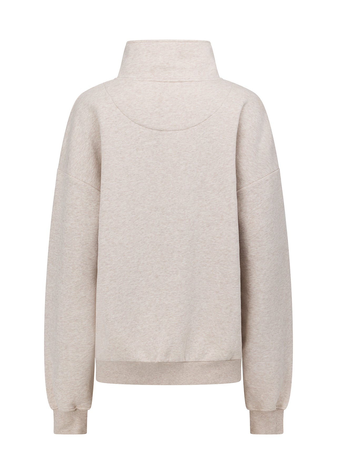 Lorna Jane Quater Zip Fleece Oversized Sweat - Oat Marl