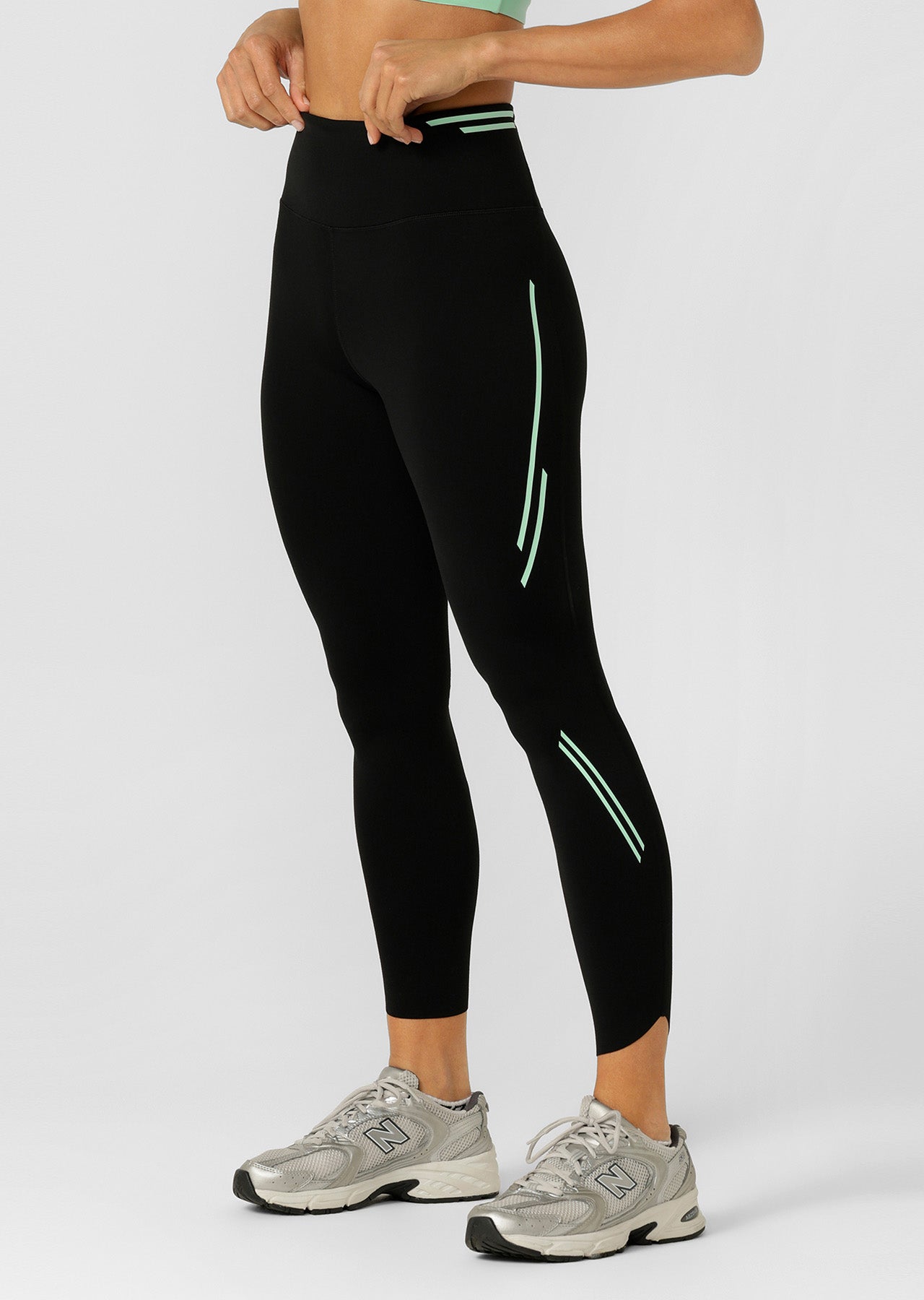 Lorna Jane Train Hard No Chafe Full Length Leggings - Black