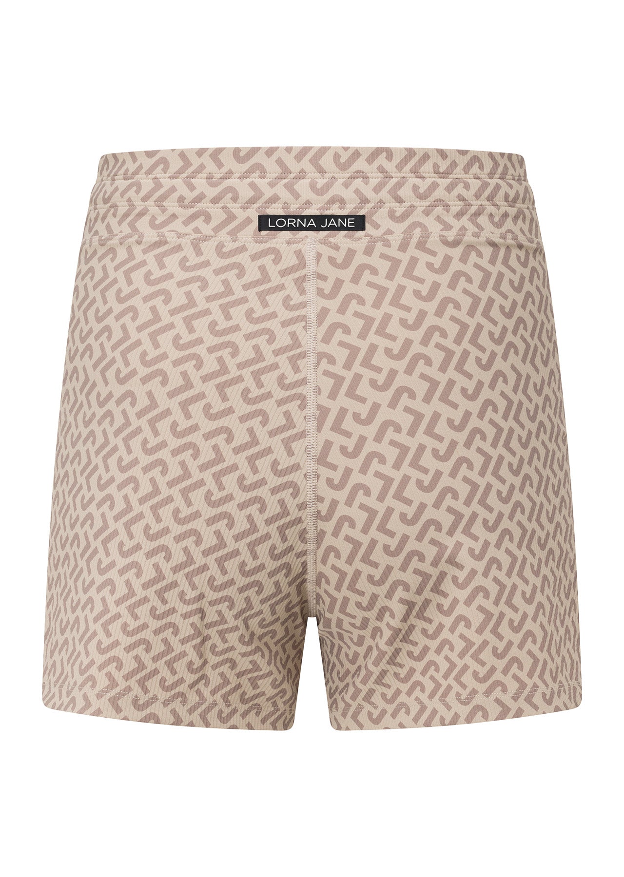Lorna Jane Monogrammatic Rib Kick Shorts - Monogrammatic Print