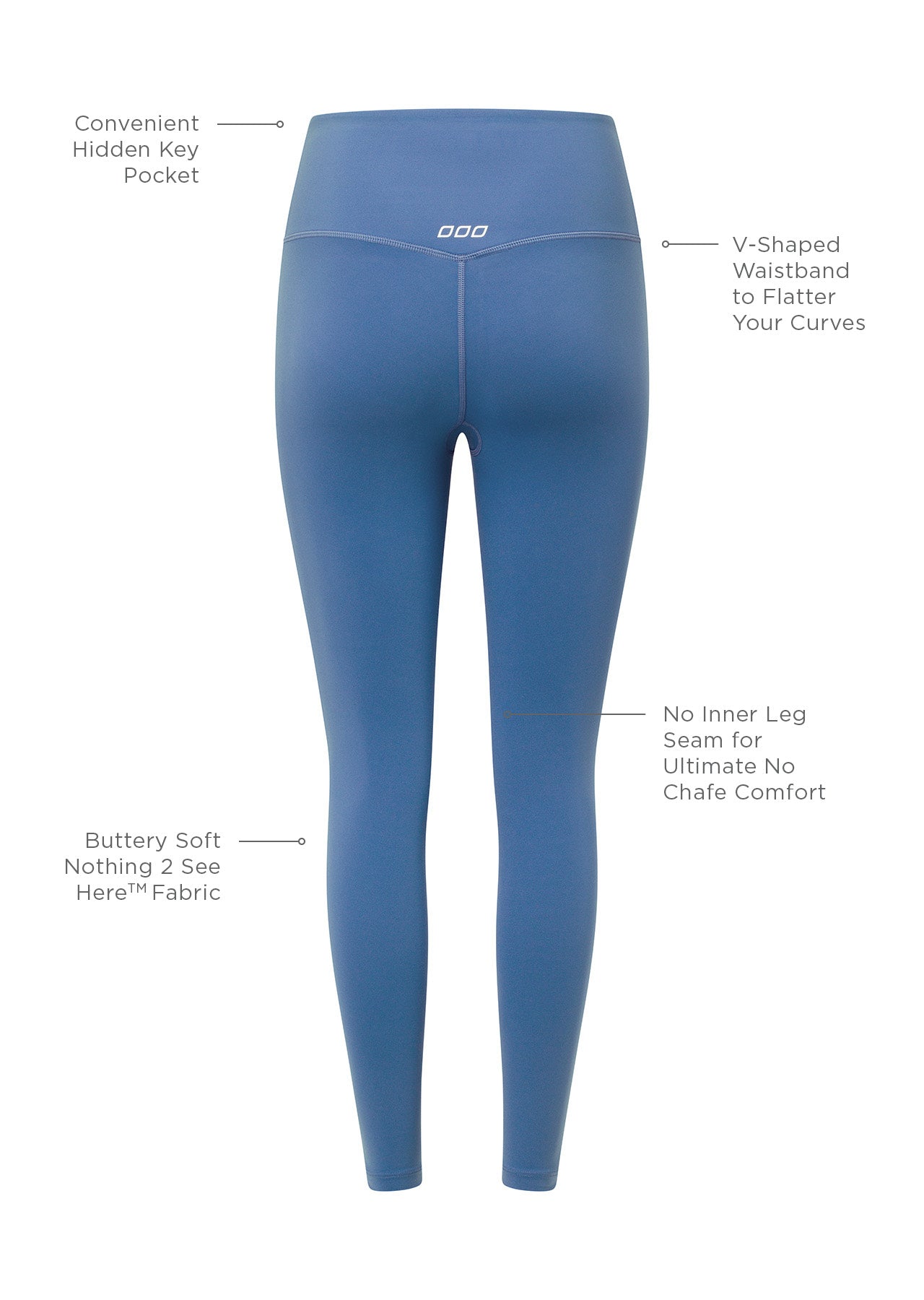 Lorna Jane Lotus No Chafe Ankle Biter Leggings - Cosmic Dust