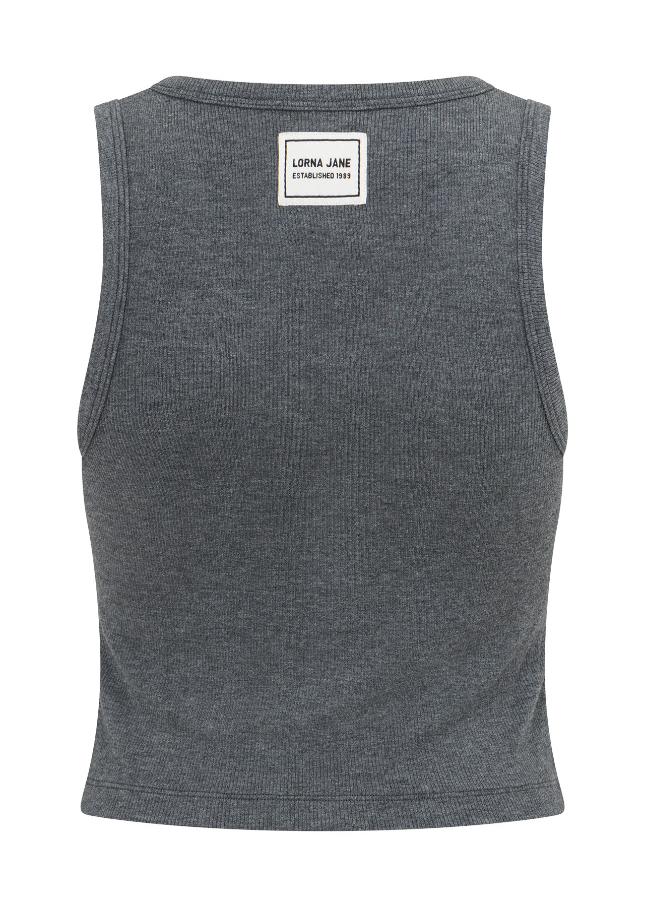 Lorna Jane Modal Luxe Lounge Rib Tank - Charcoal Marl