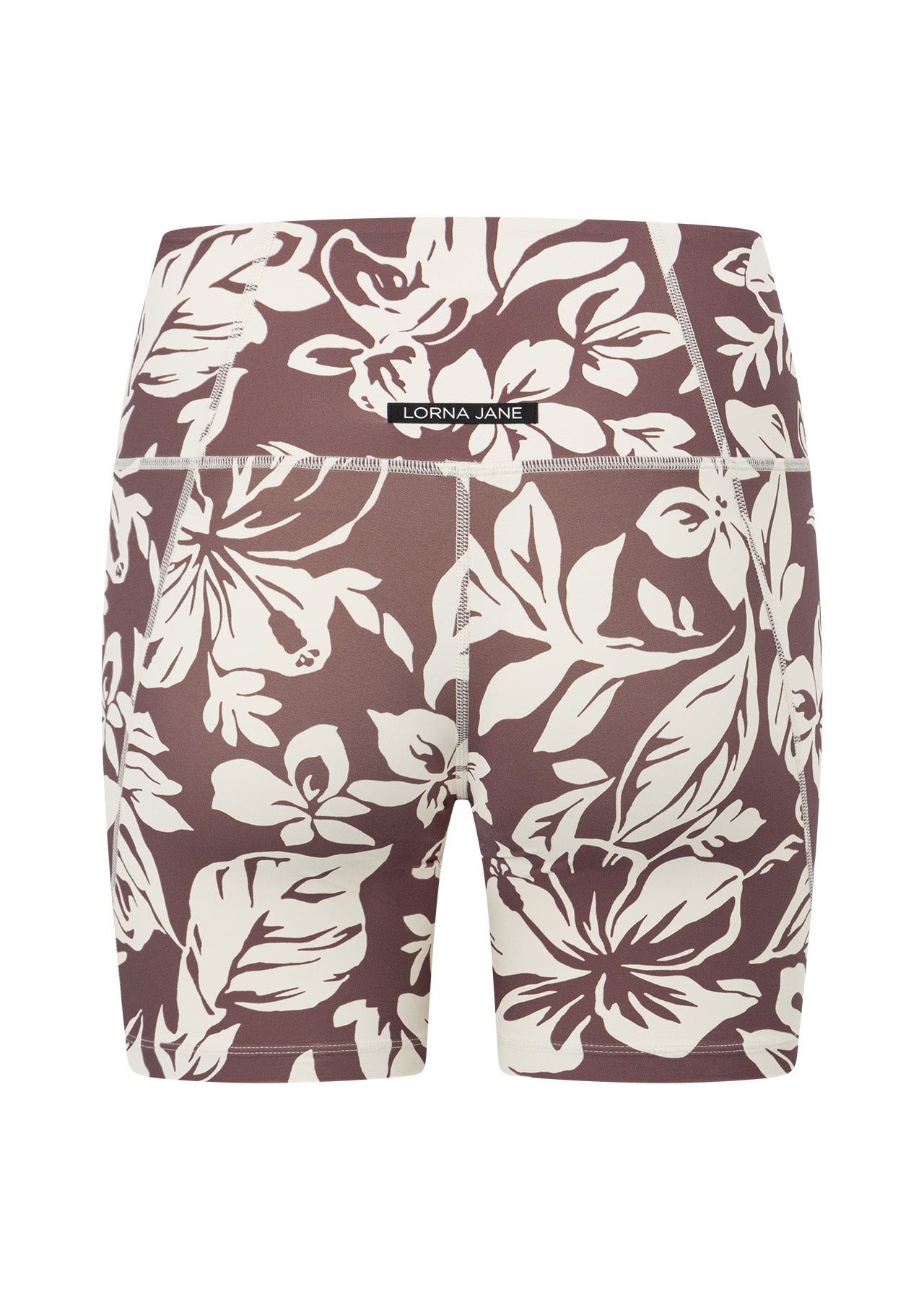 Lorna Jane Hibiscus Hi-Fold No Ride Bike Shorts - Hibiscus Print