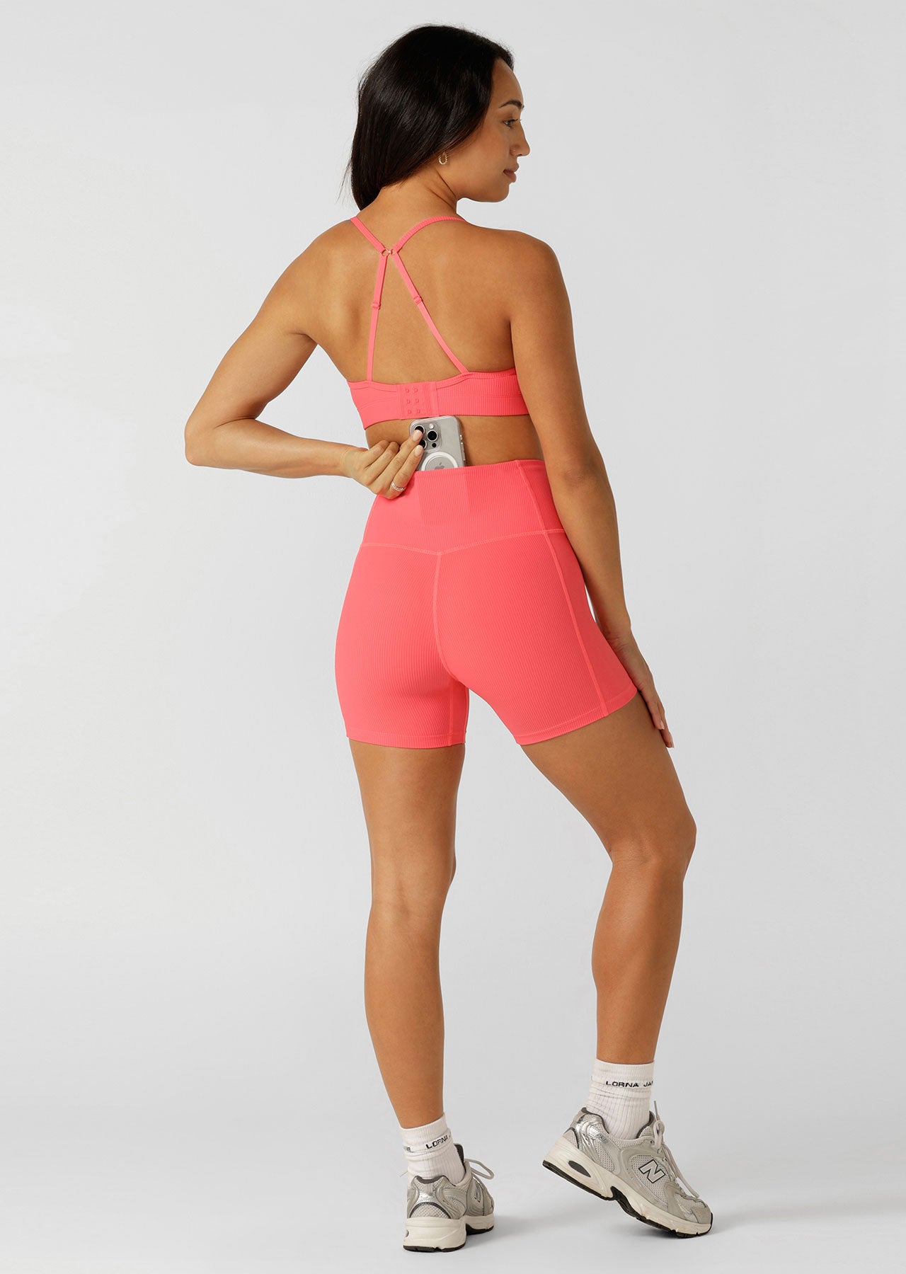Lorna Jane Gym To Swim 12cm Bike Shorts - Nectarine