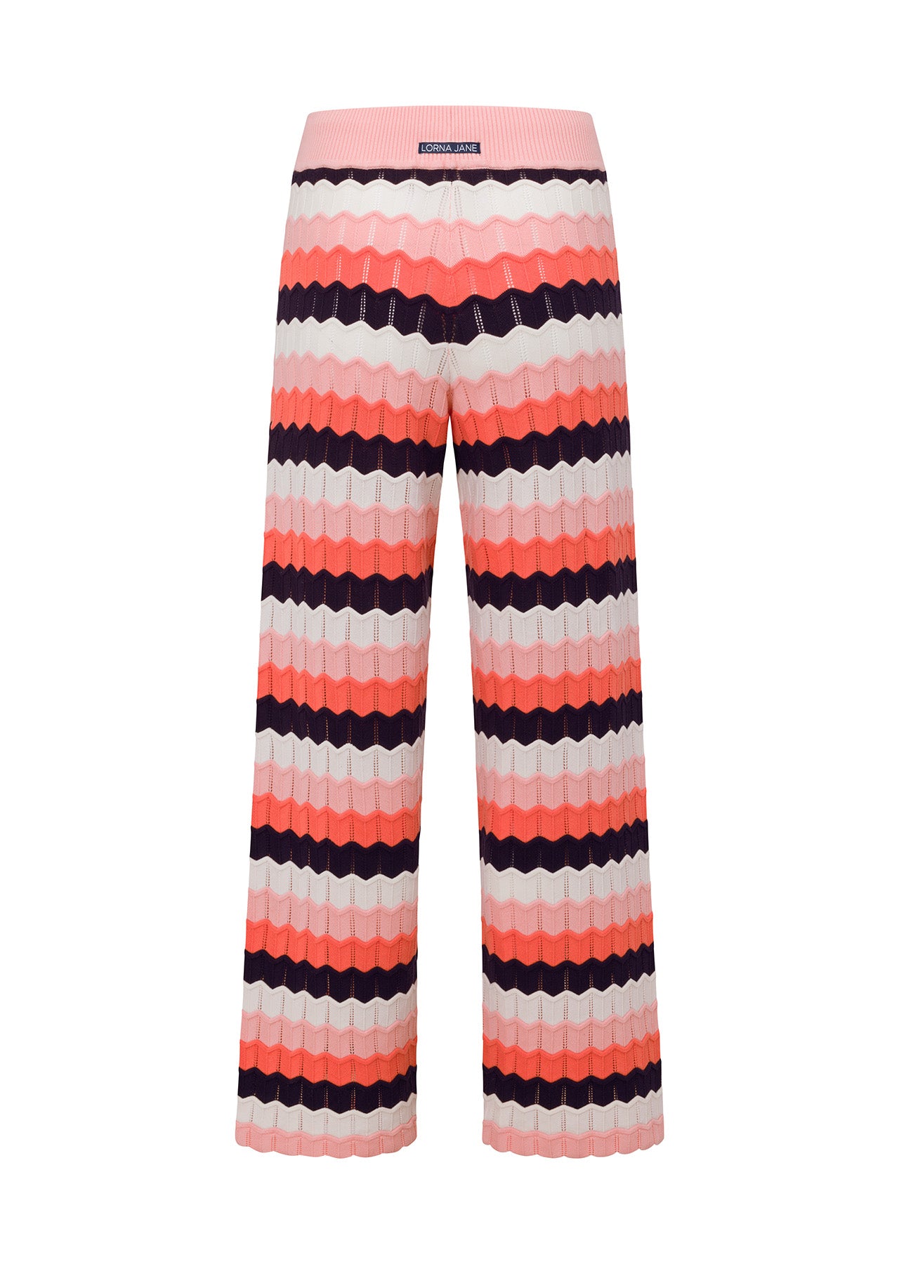 Lorna Jane Summer Knitted Lounge Pants - Peach Stripe