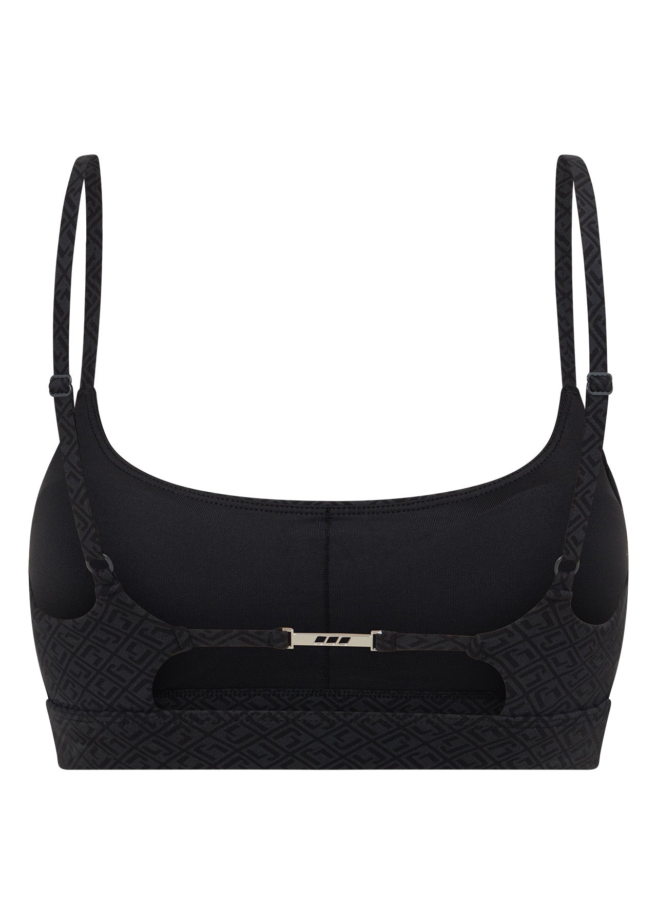 Lorna Jane Refine Sports Bra - Black Monogram Print